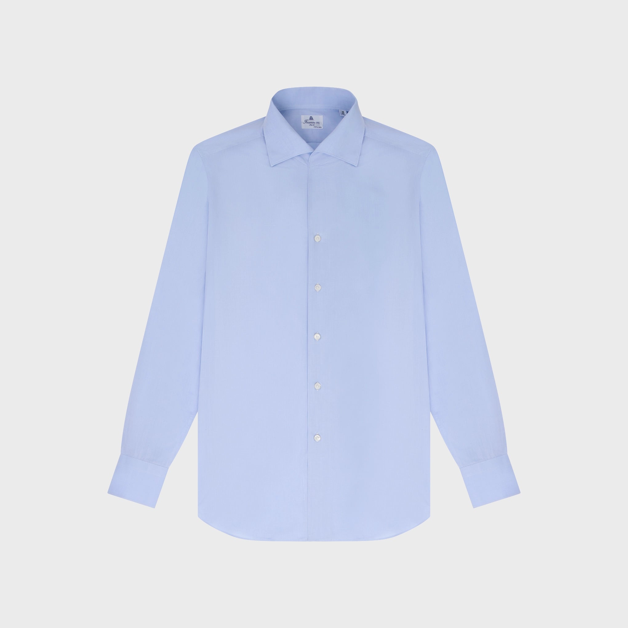 Milano shirt slim fit Egyptian cotton Giza 45 white Ustica shawl collar