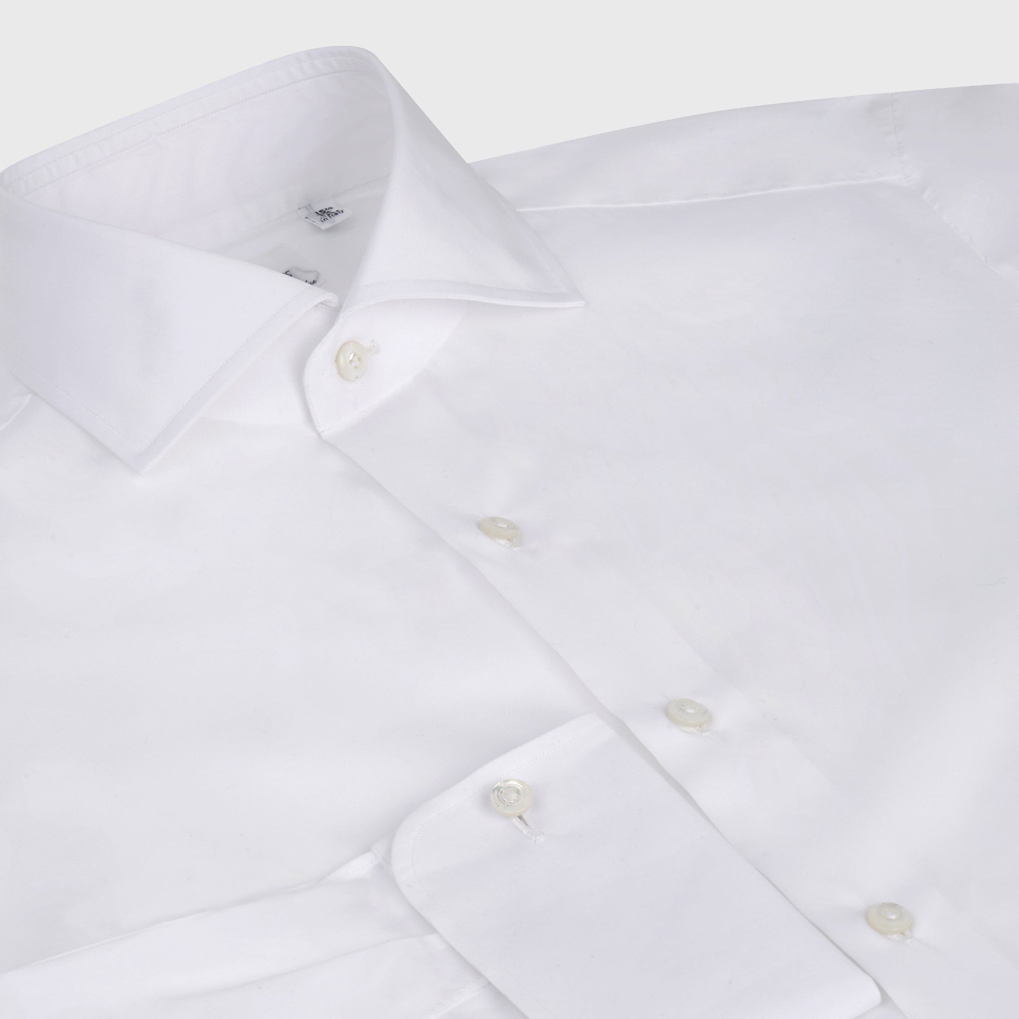 Napoli shirt regular fit Egyptian cotton Giza 45 white French cuffs Eduardo collar