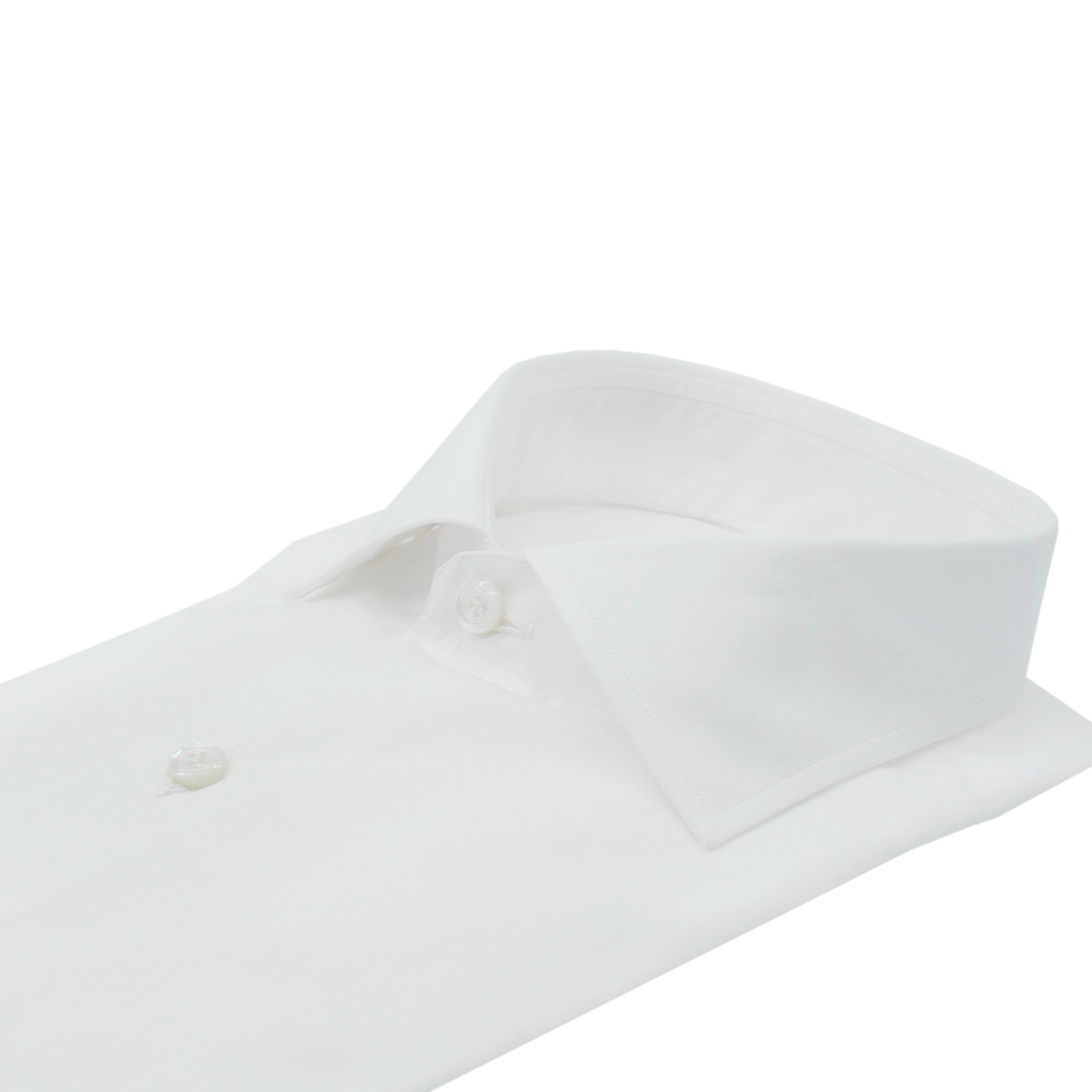 Camicia classica vestibilità regular cotone giza 45 170 a due bianca