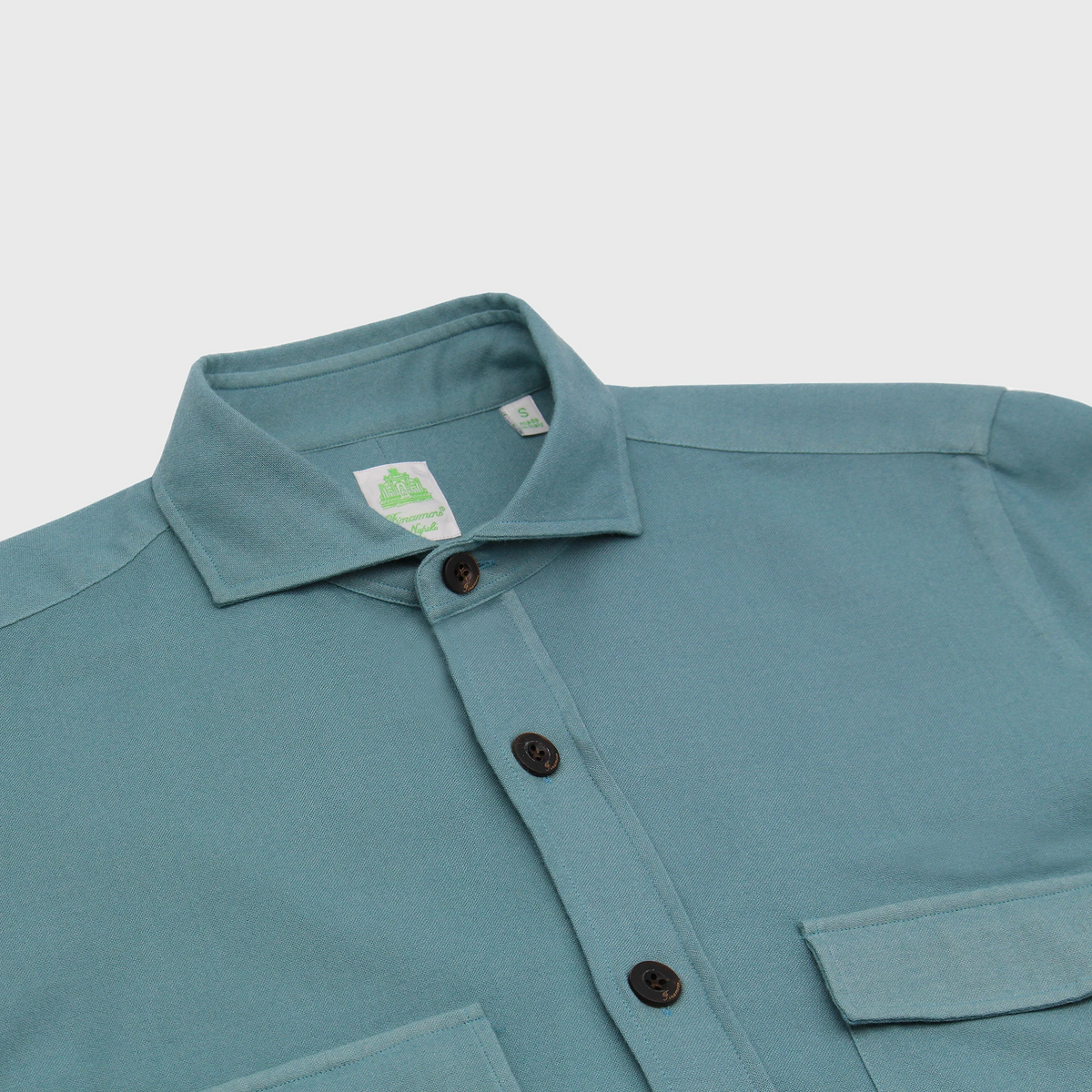 Dust overshirt virgin wool garment dyed