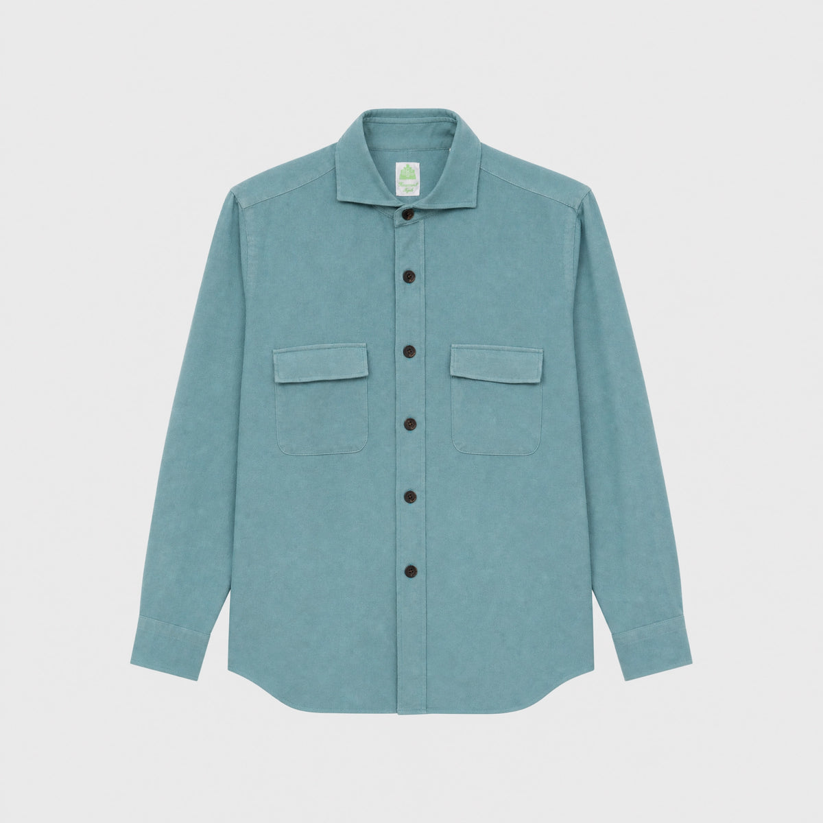 Dust overshirt virgin wool garment dyed