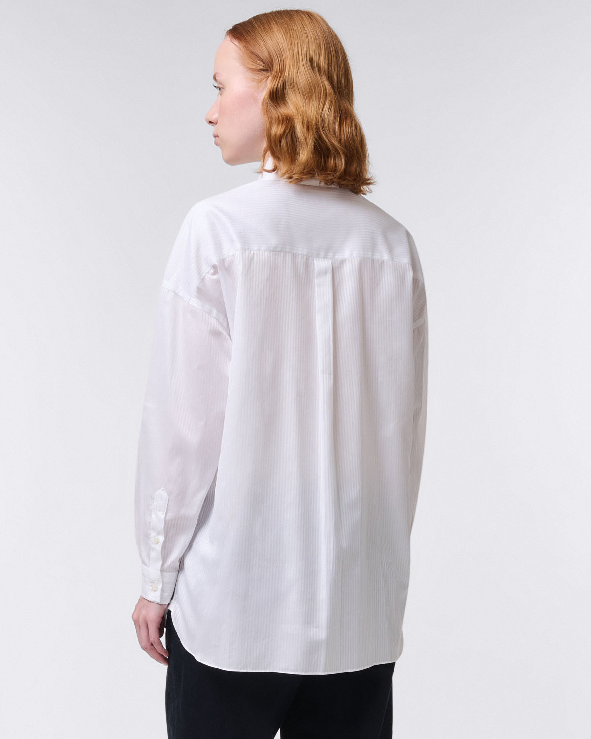 GRACE women's shirt white Giza 45 Egyptian cotton zephyr