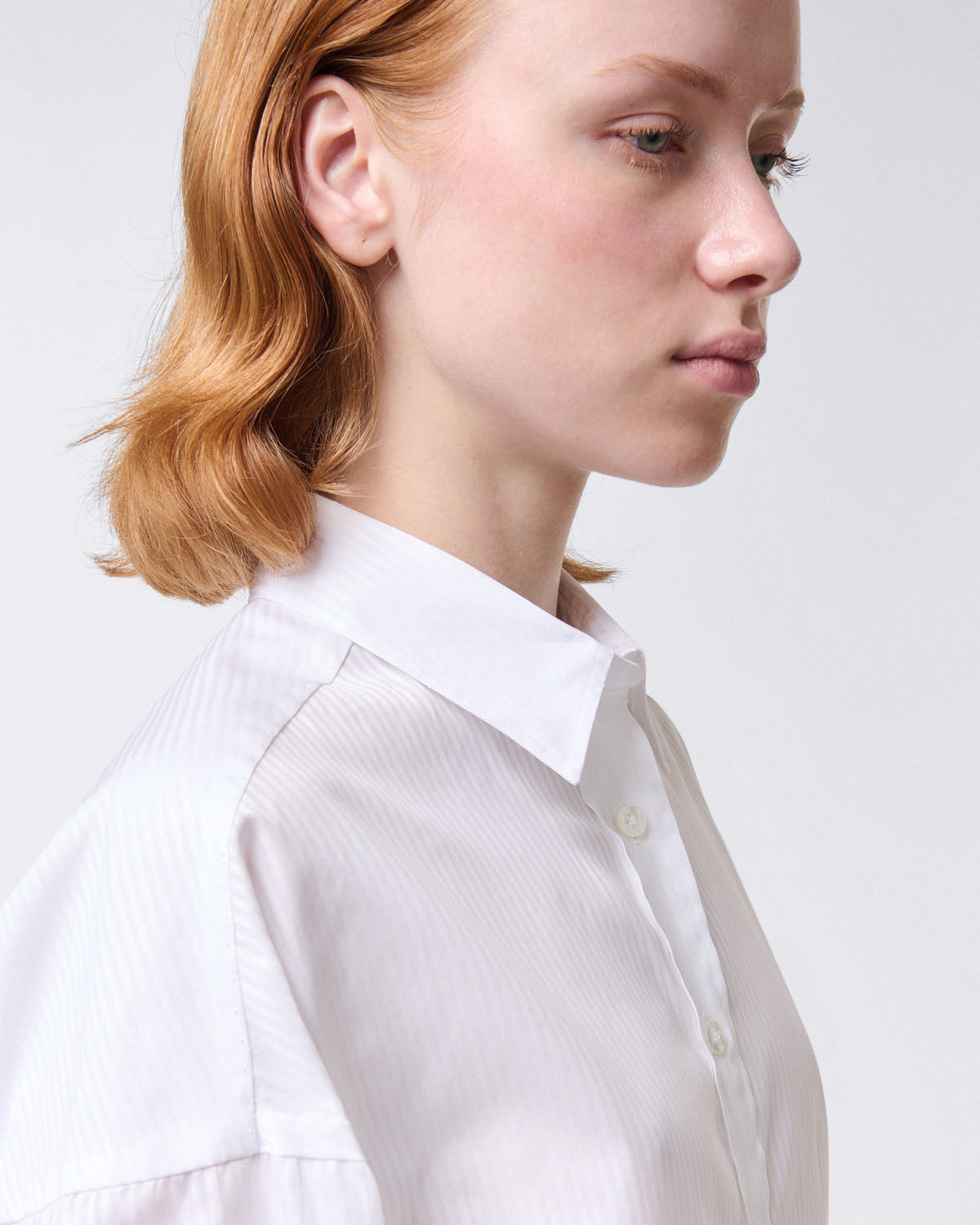 GRACE women's shirt white Giza 45 Egyptian cotton zephyr