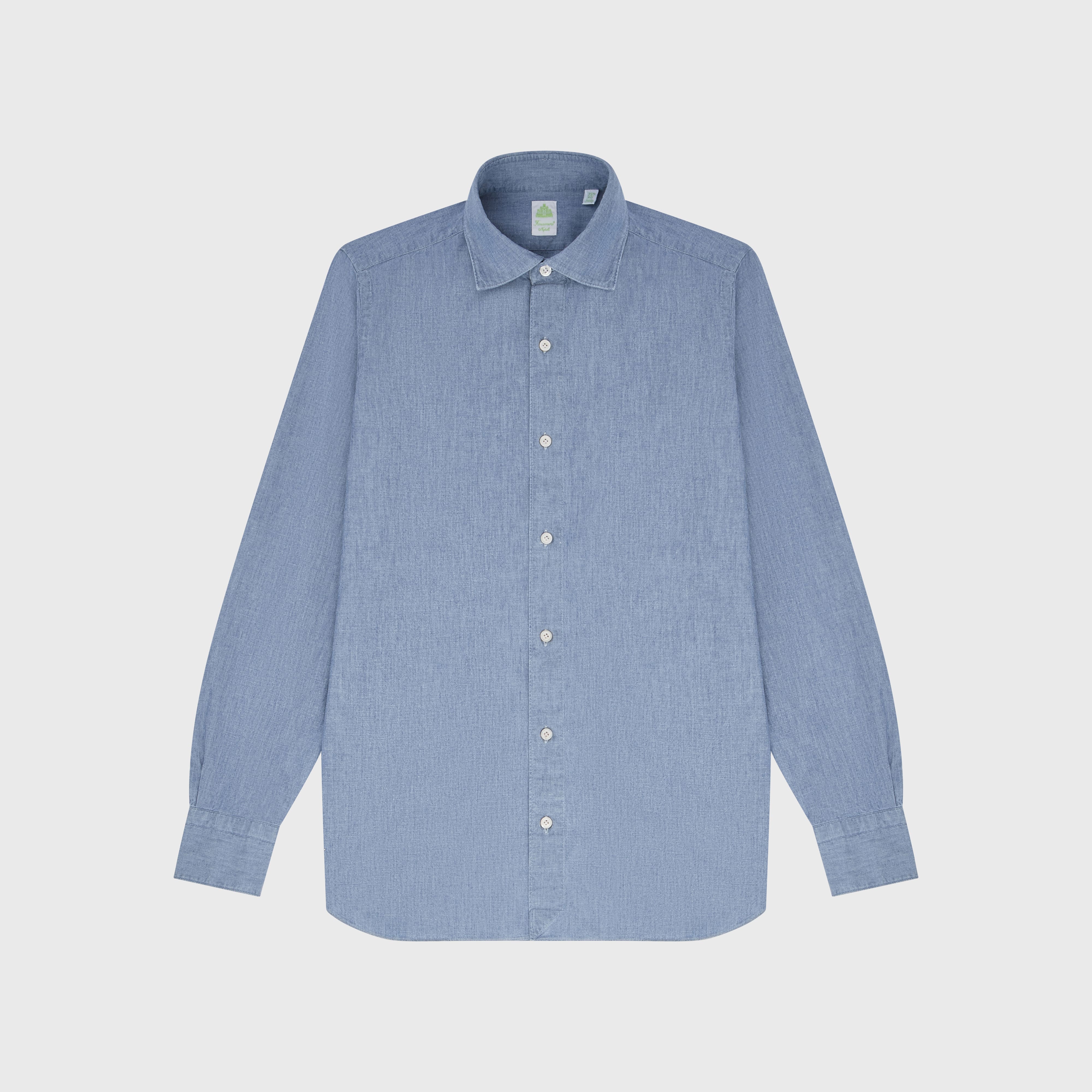Gaeta regular fit sports shirt in original chambray cotton