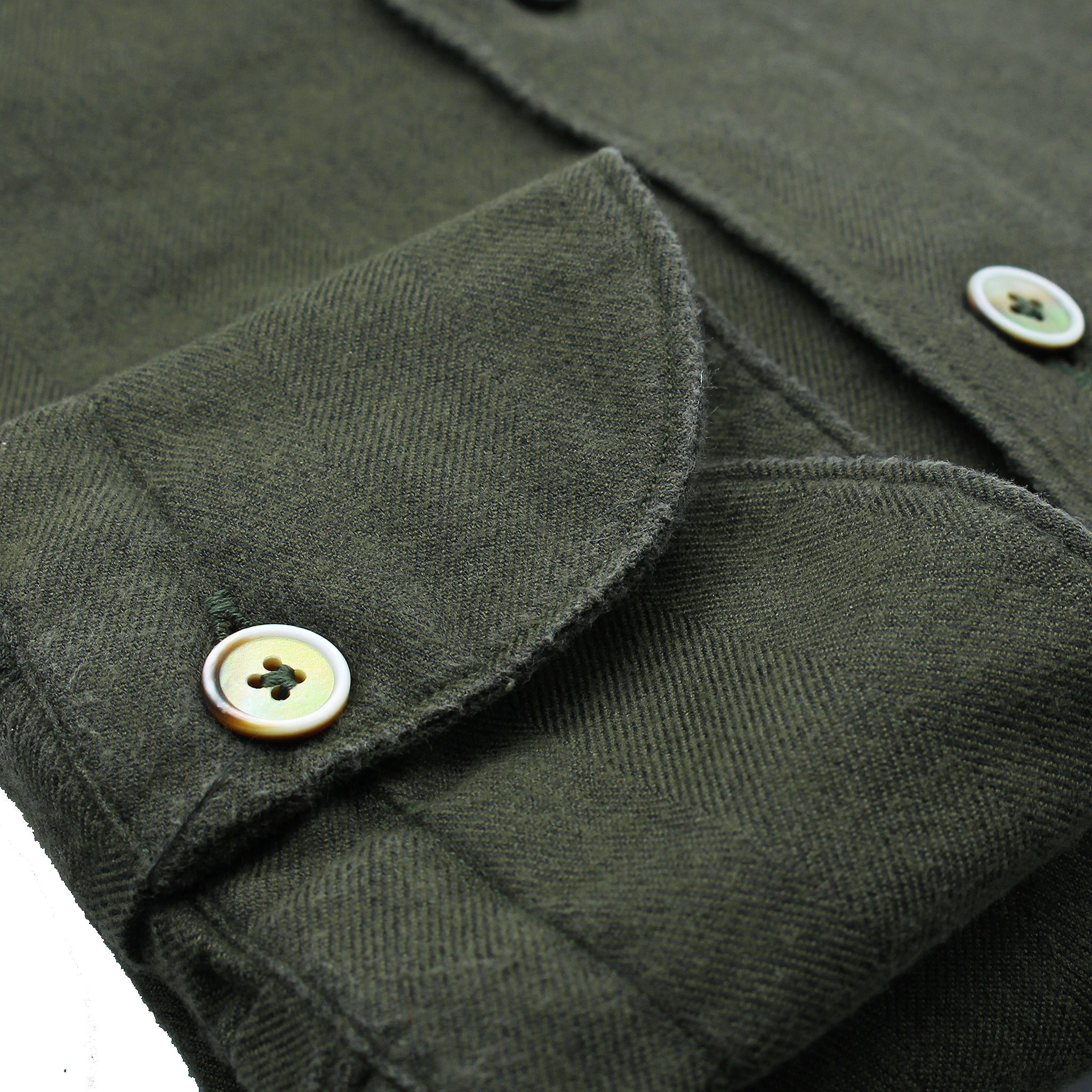 Gaeta sport shirt distressed effect dark green color