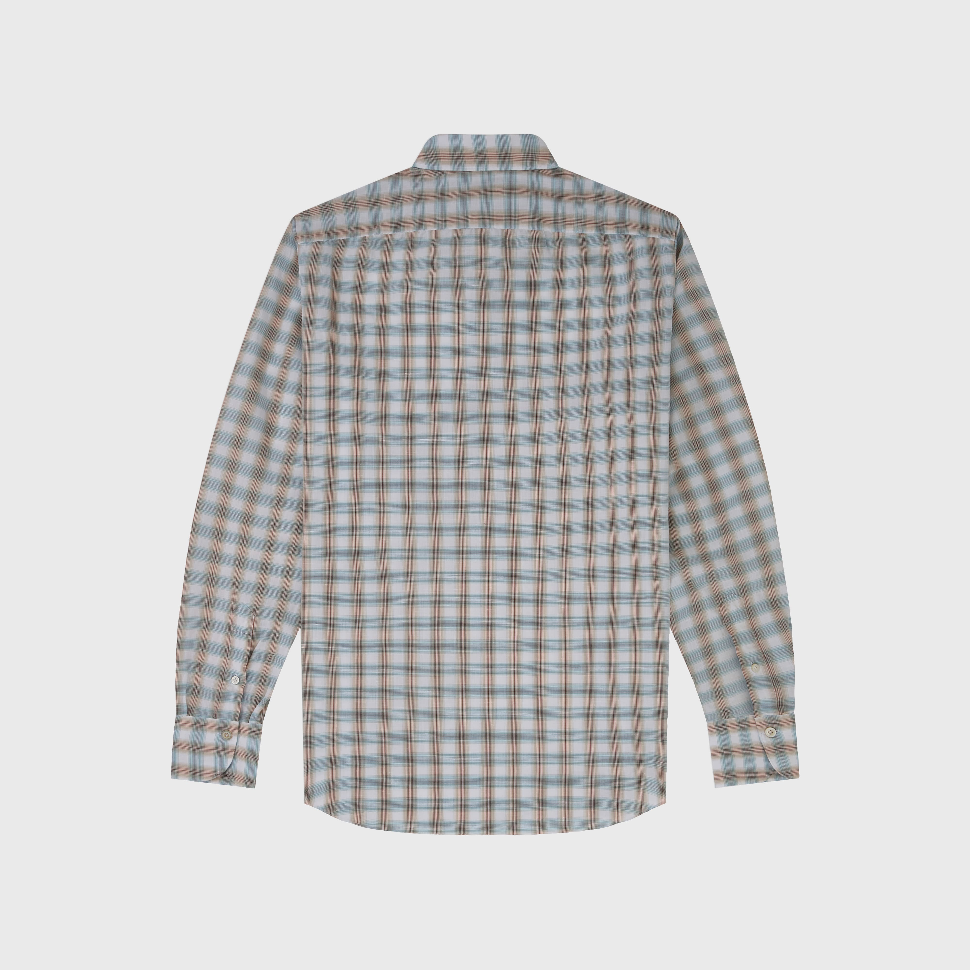 Miami polo shirt regular fit cotton linen check Achille collar