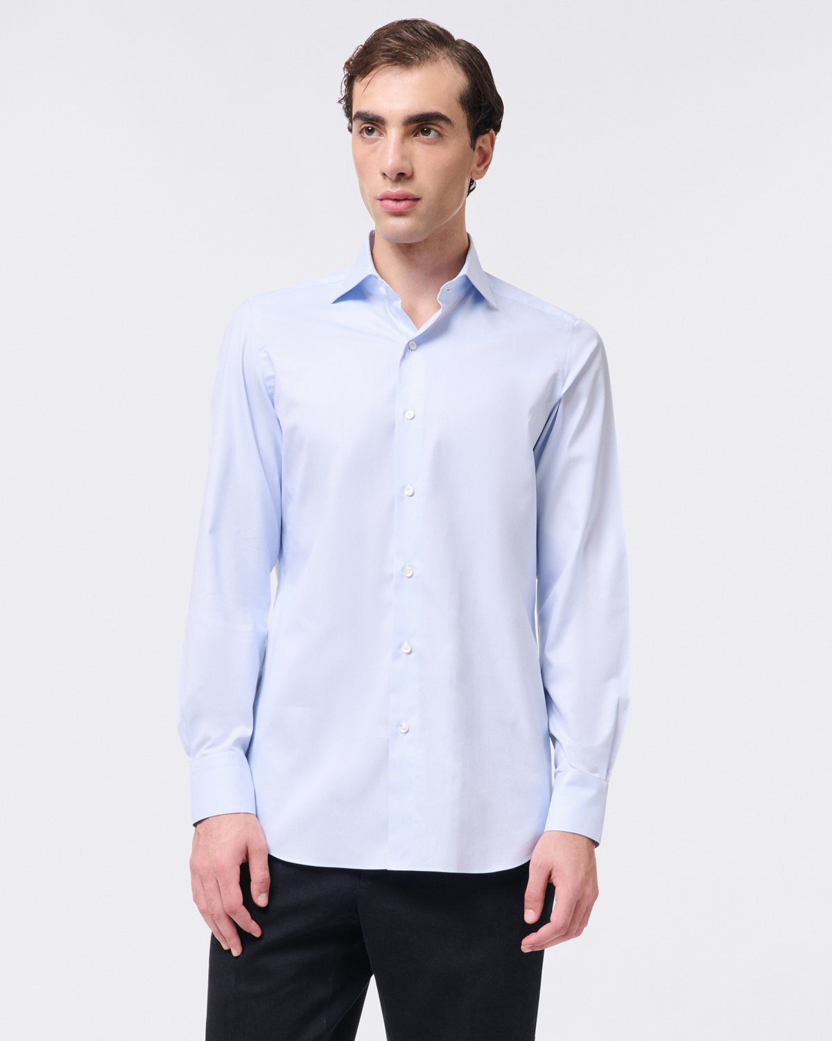 Classic slim fit Milano shirt in royal oxford cotton