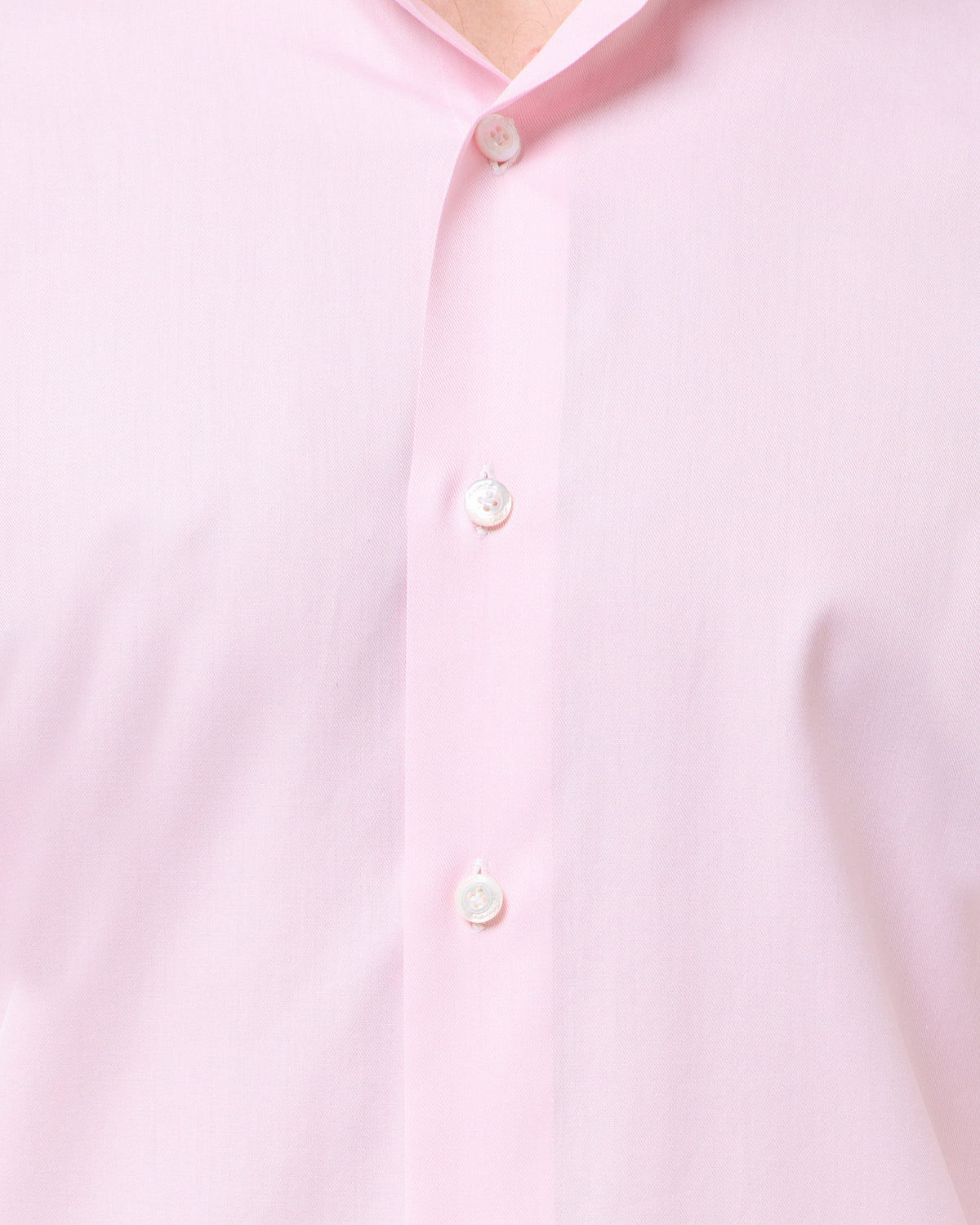 Classic slim fit Milano shirt in white or pink cotton twill