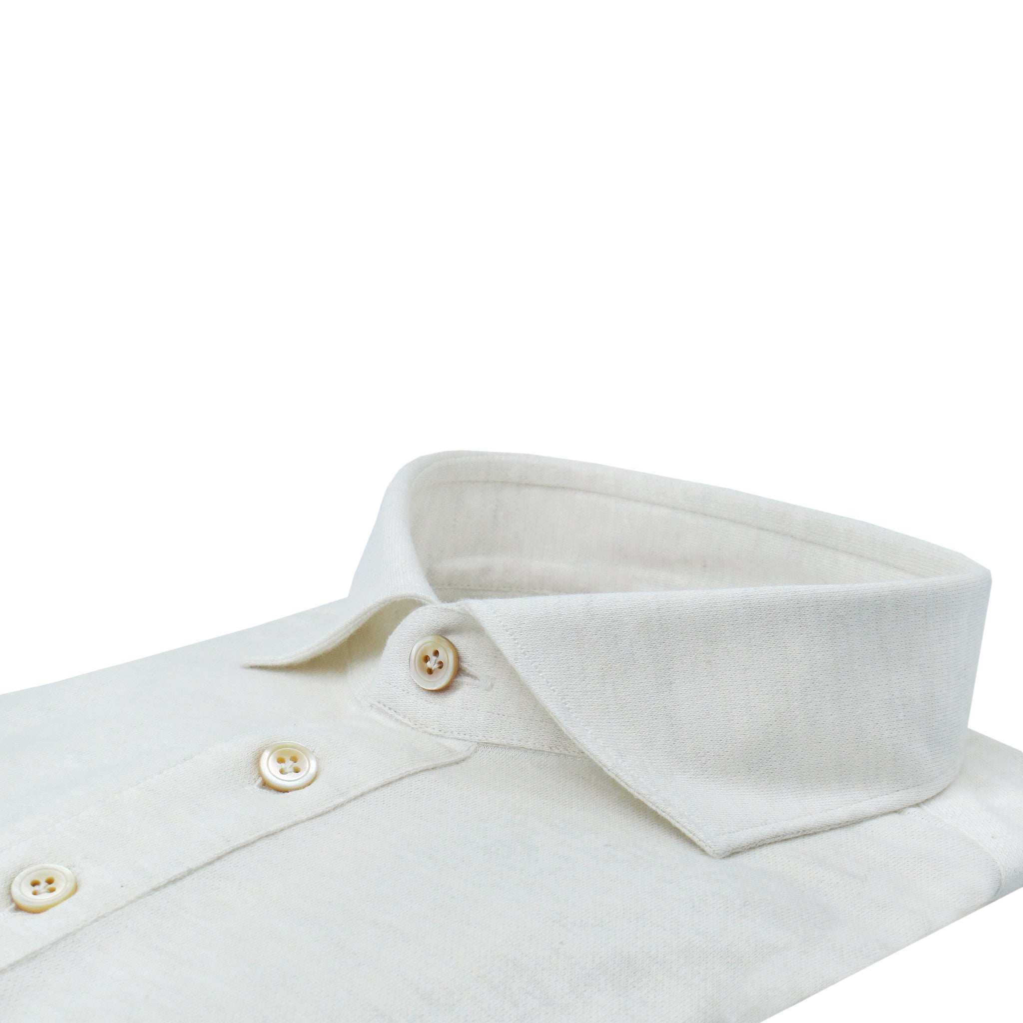 Milton Cotton and Cashmere Polo Shirt slim fit White