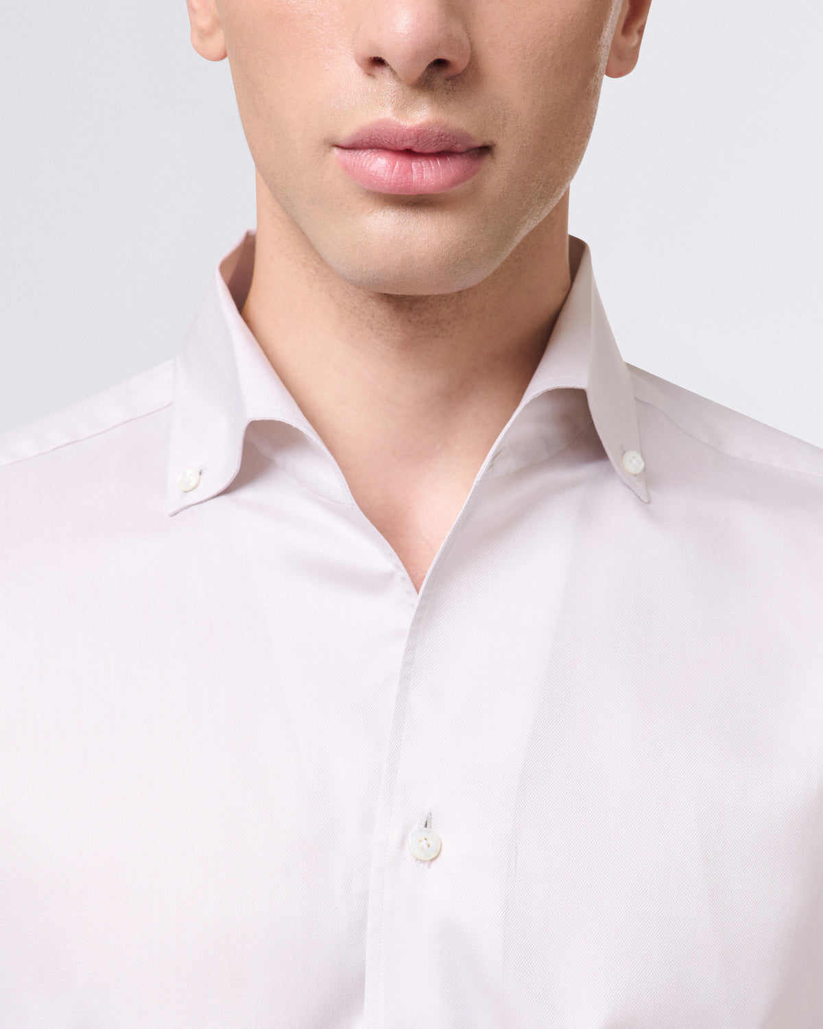 Napoli One Piece Collar shirt in 170 a 2 Royal Oxford Cotton