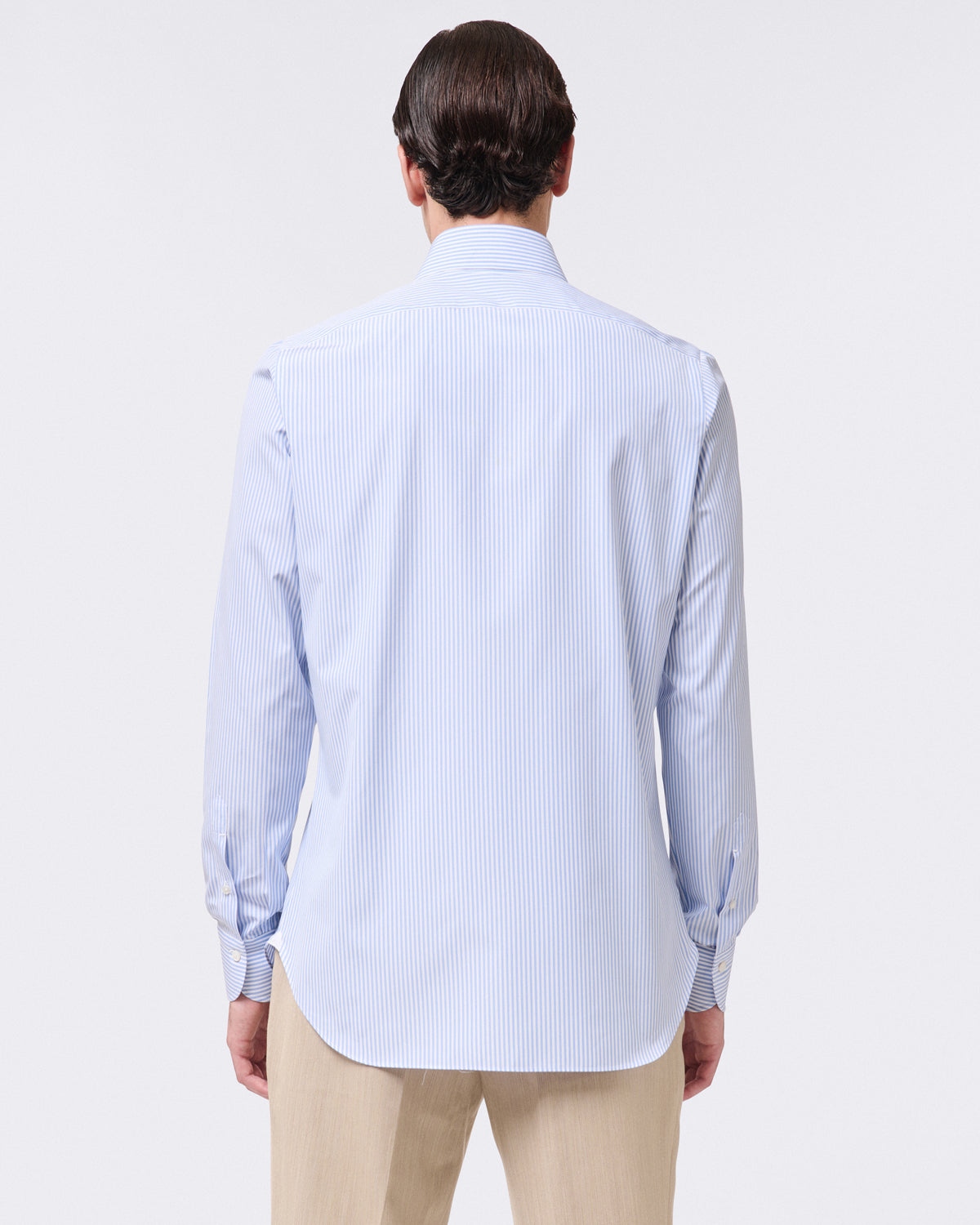 Classic regular fit striped Napoli shirt in 120/2 cotton