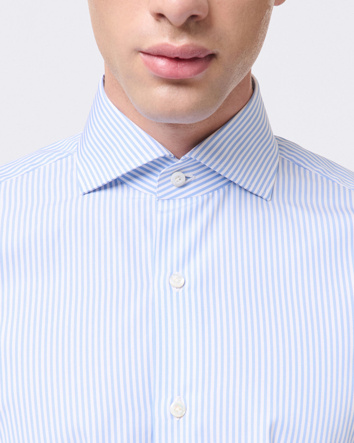 Classic regular fit striped Napoli shirt in 120/2 cotton