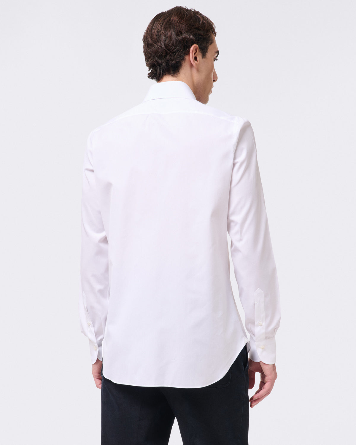 Classic regular fit Napoli shirt in 120/2 cotton cufflink cuff