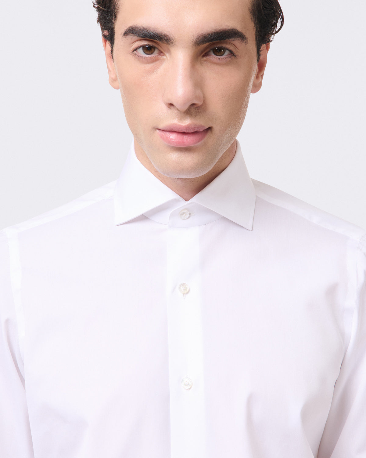 Napoli classic regular fit shirt in 120/2 white cotton