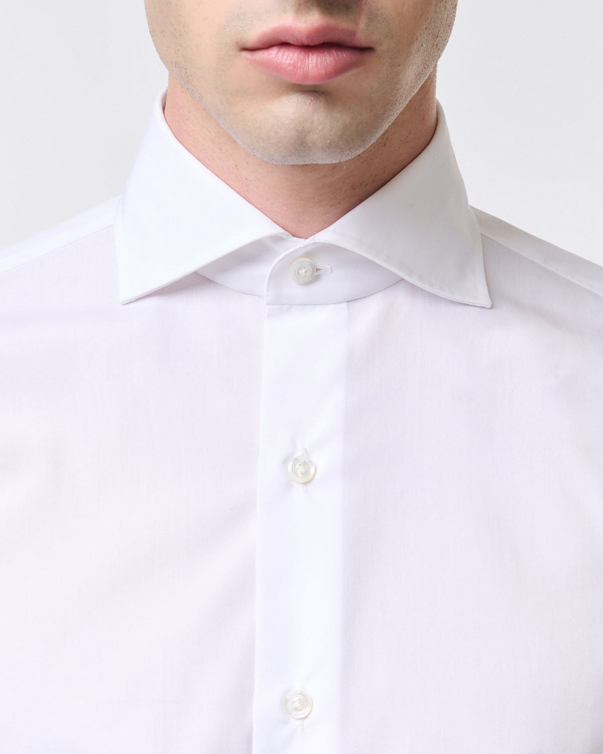 Napoli Traveller white popeline cotton shirt Finamore 1925