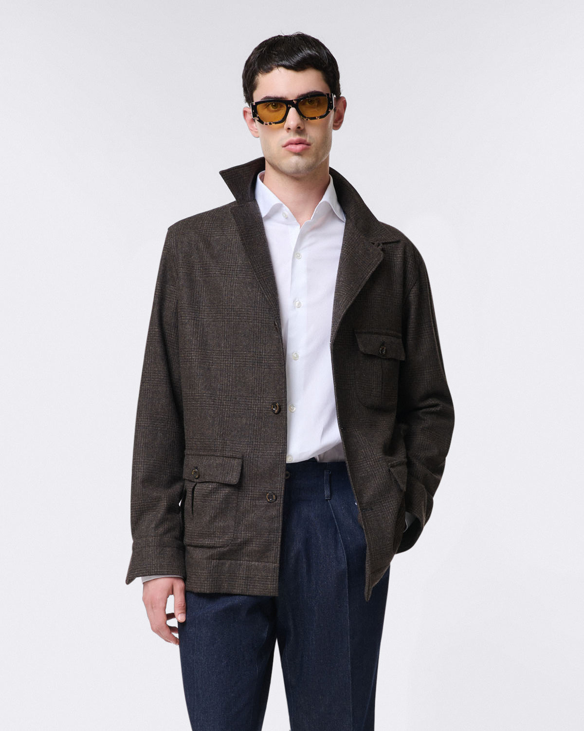 Classic regular fit Napoli shirt in Royal Oxford cotton