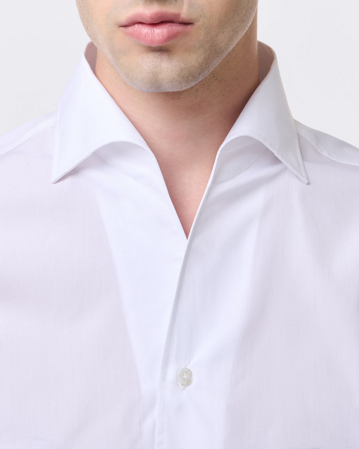 Napoli One Piece Collar shirt in white or light blue 170 a 2 fabric