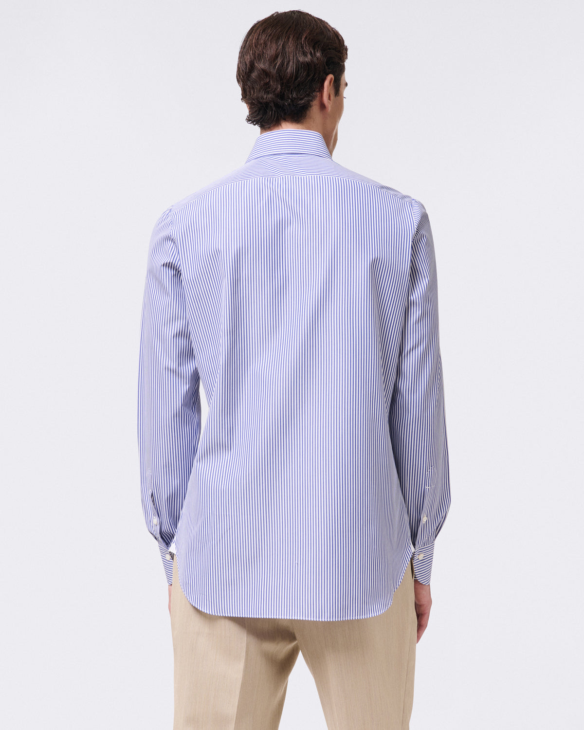 Classic regular fit striped Napoli shirt in 120/2 cotton