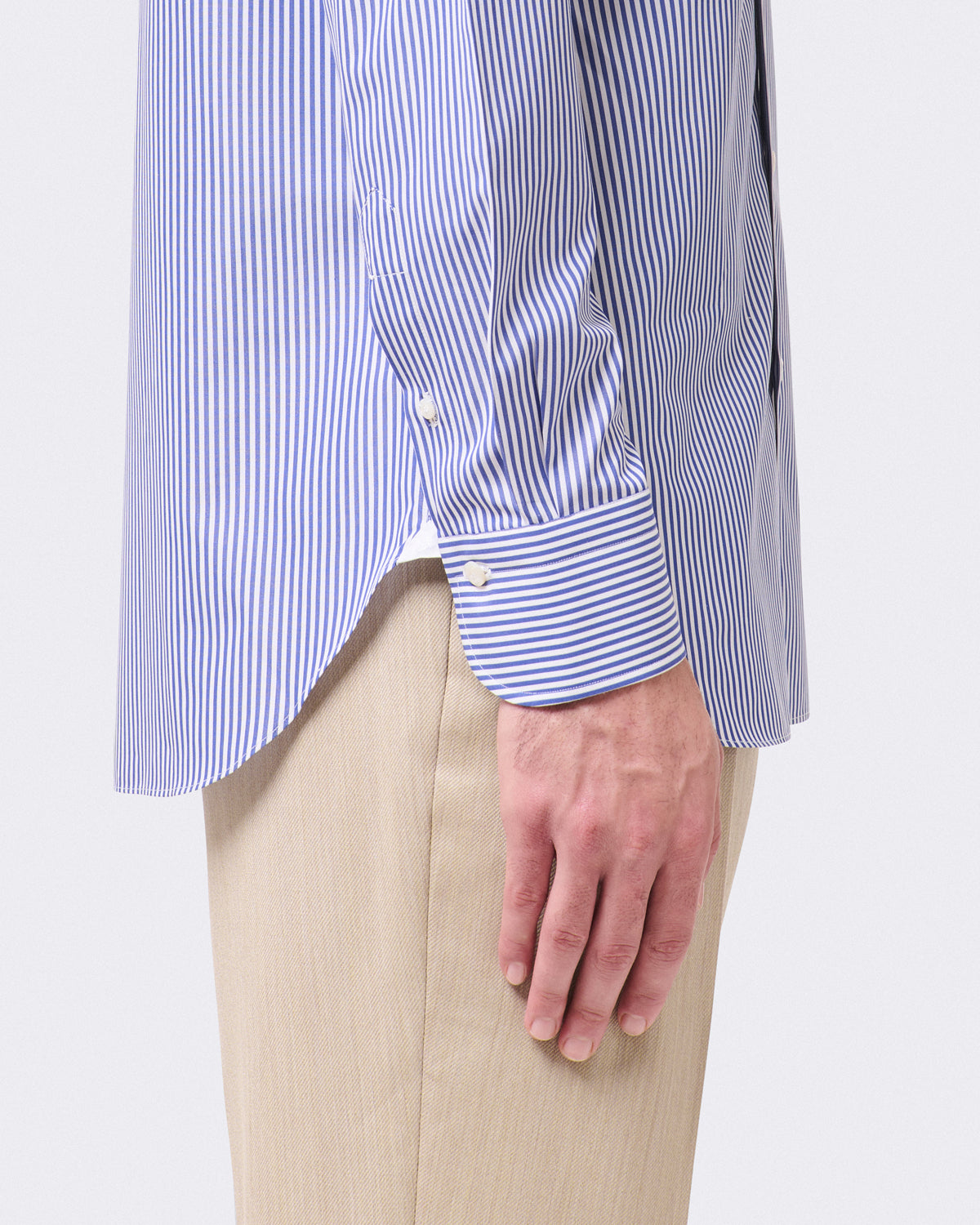 Classic regular fit striped Napoli shirt in 120/2 cotton