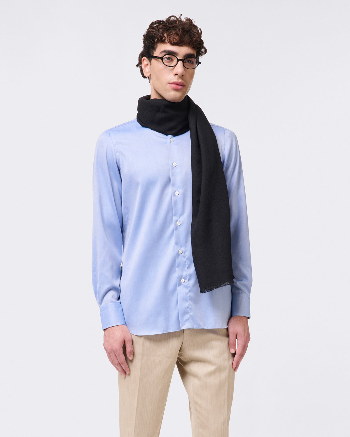 Classic regular fit Traveller shirt in cotton twill Easy to iron