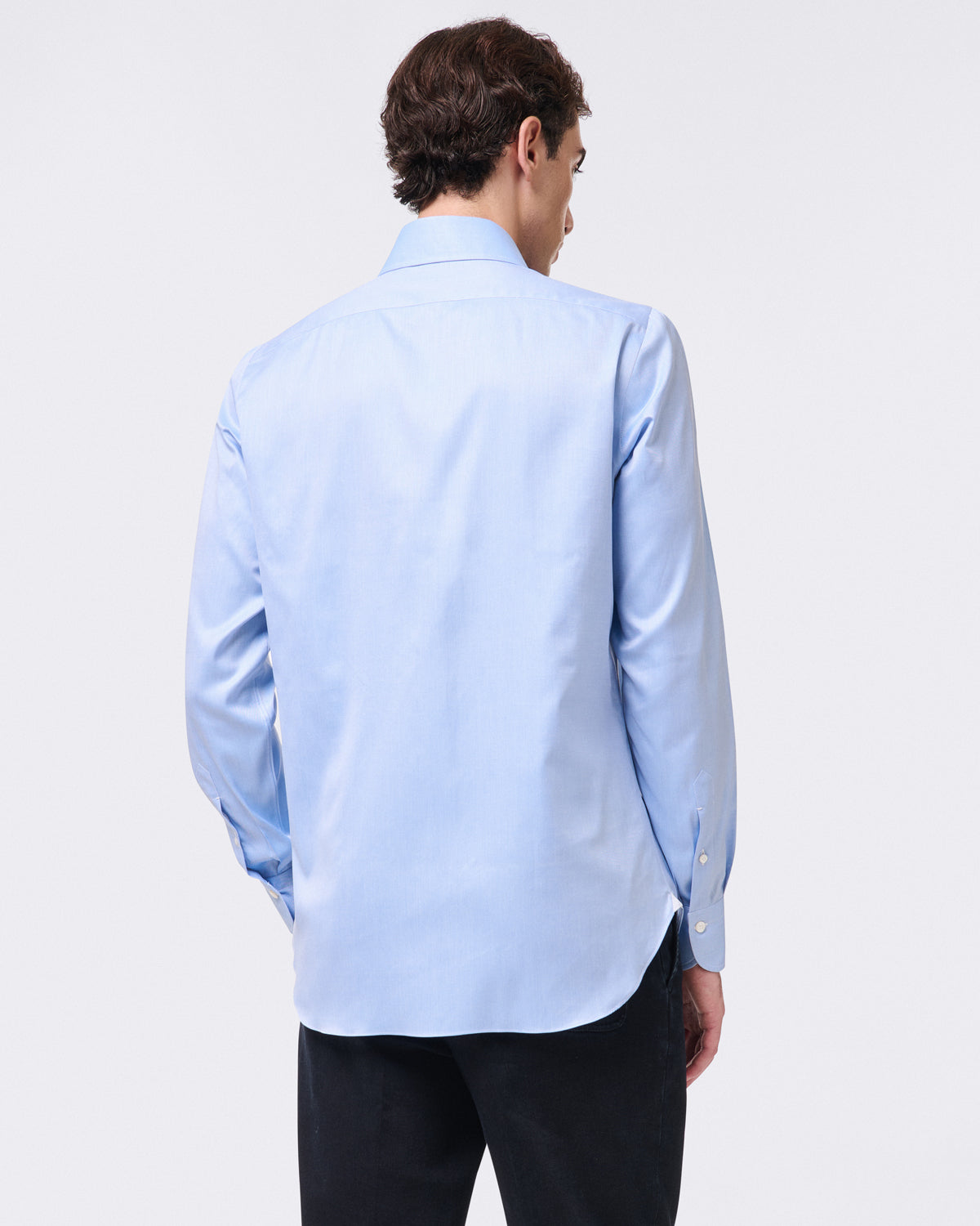 Classic regular fit Napoli shirt in 120/2 cotton twill White or pink