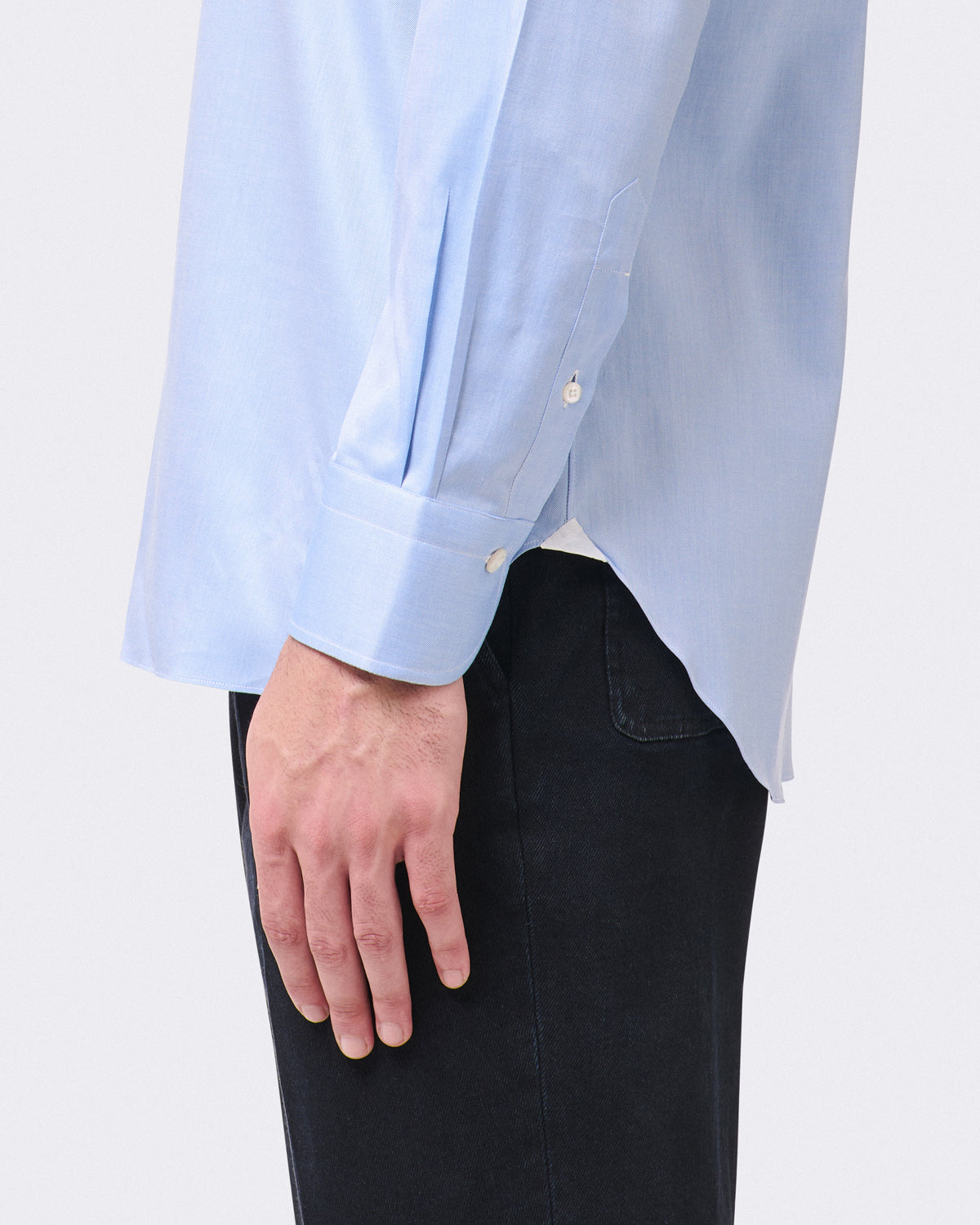 Classic regular fit Napoli shirt in 120/2 cotton twill White or pink