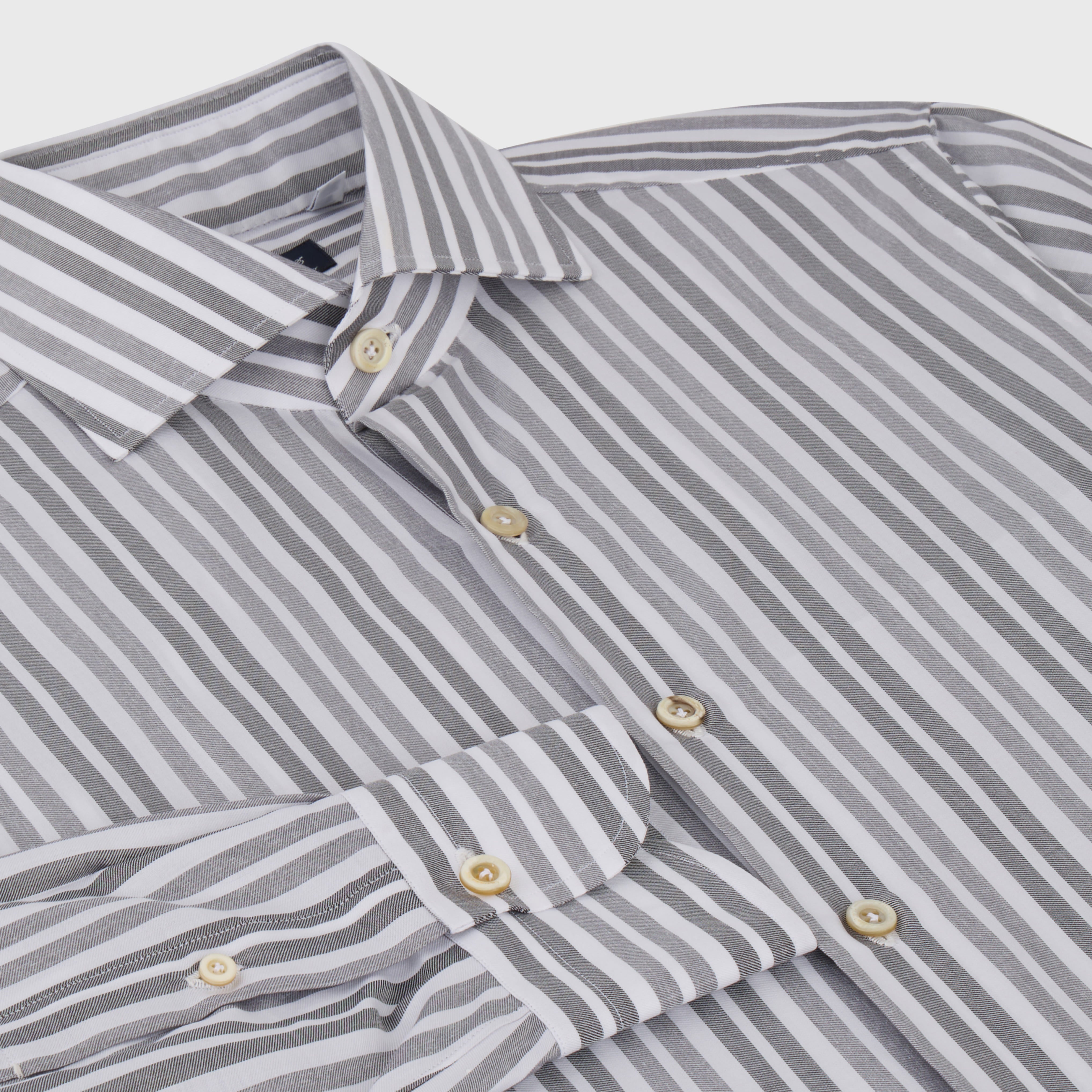 Napoli shirt regular fit cotton stripe Carlo Riva 180/2 Eduardo collar