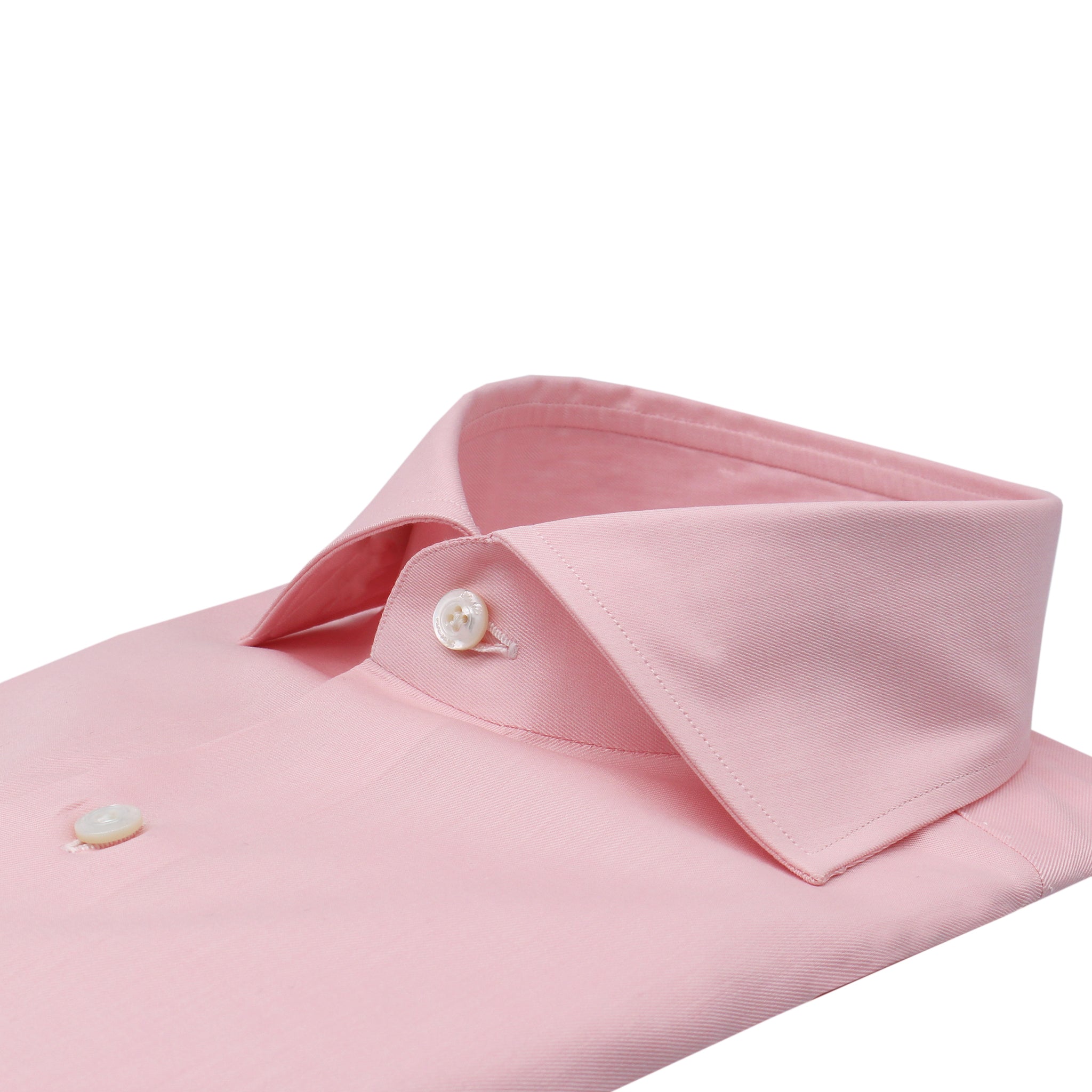Classic fit Naples shirt in pink cotton twill