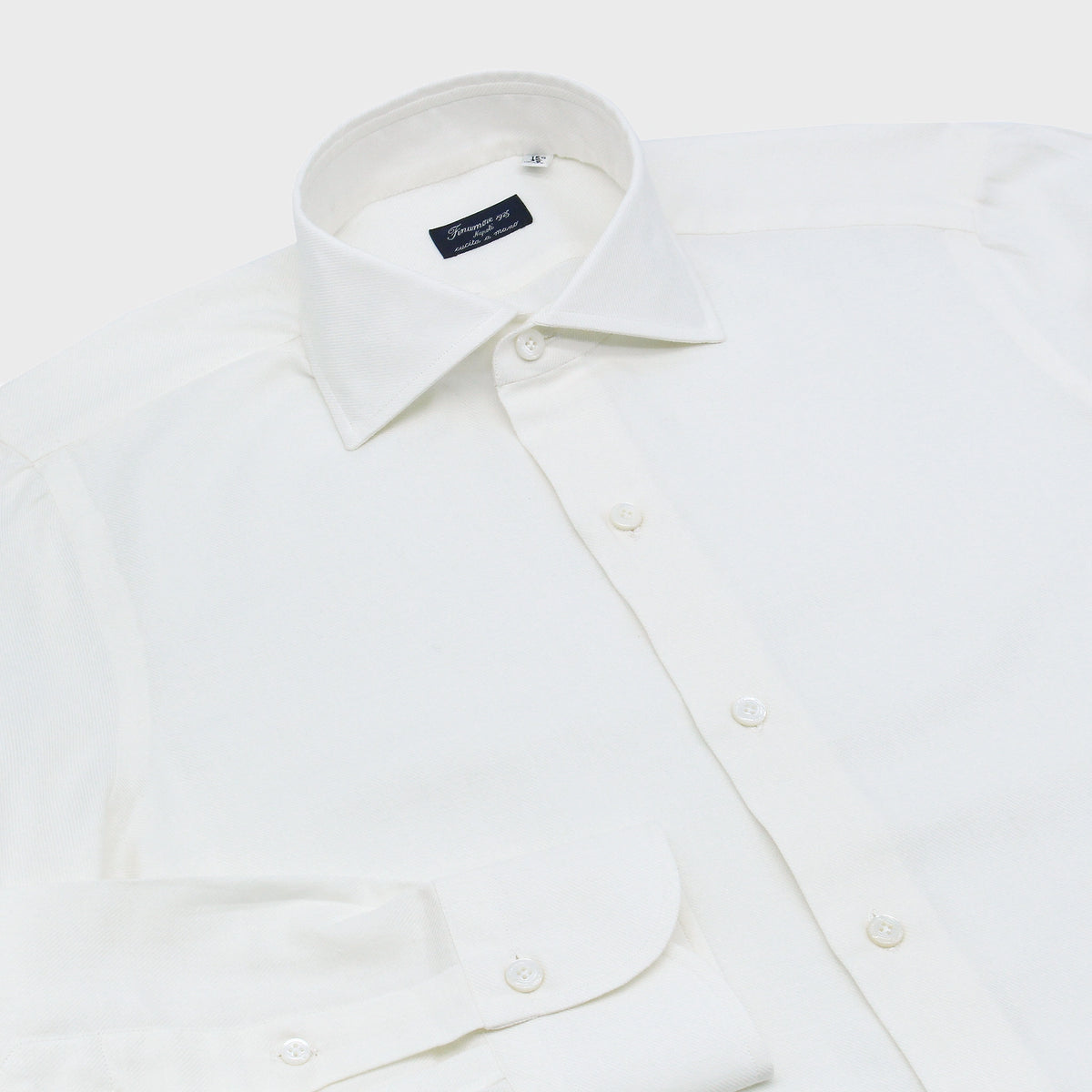Napoli regular fit cotton cashmere and twill flannel