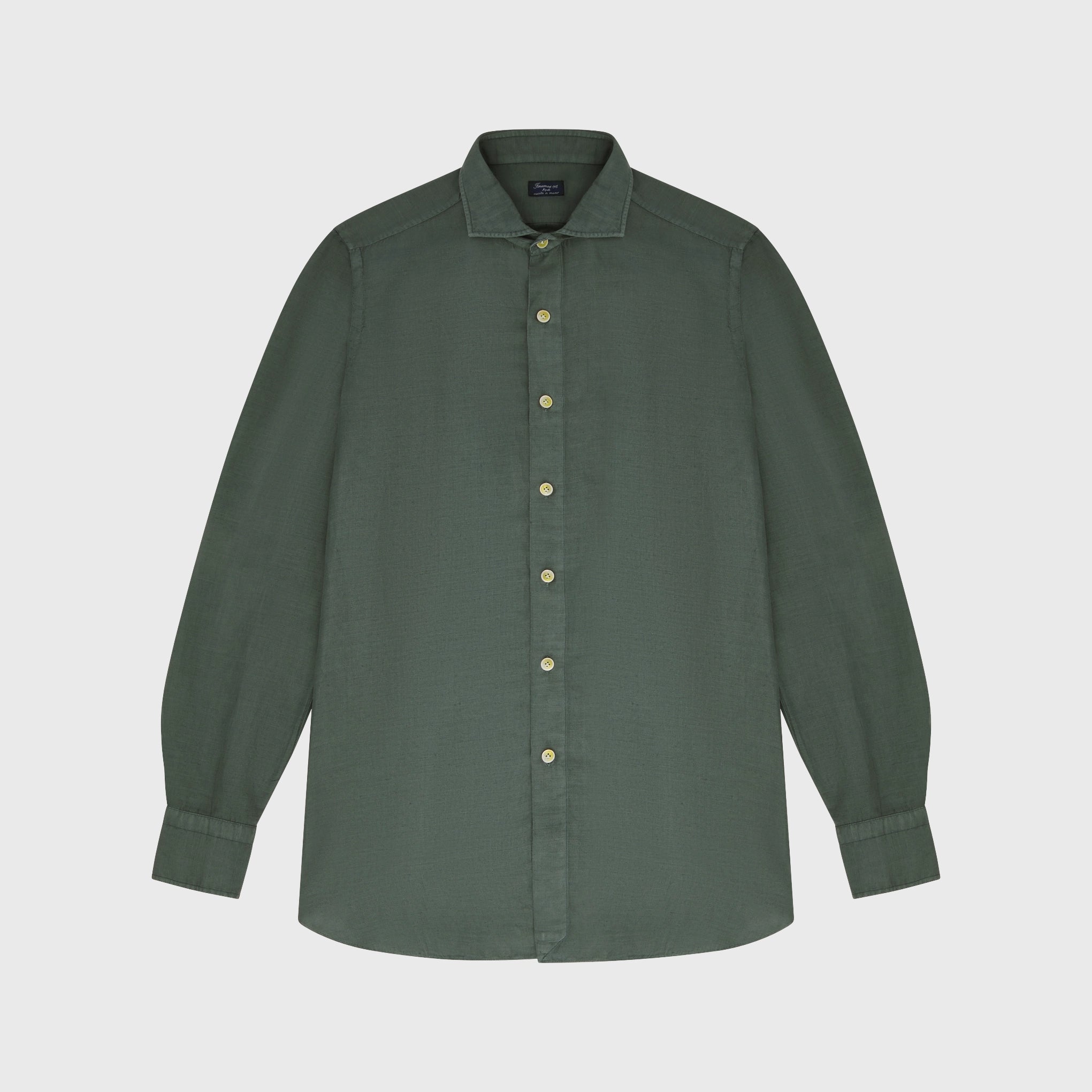 Napoli sport shirt regular fit linen cotton Achille collar