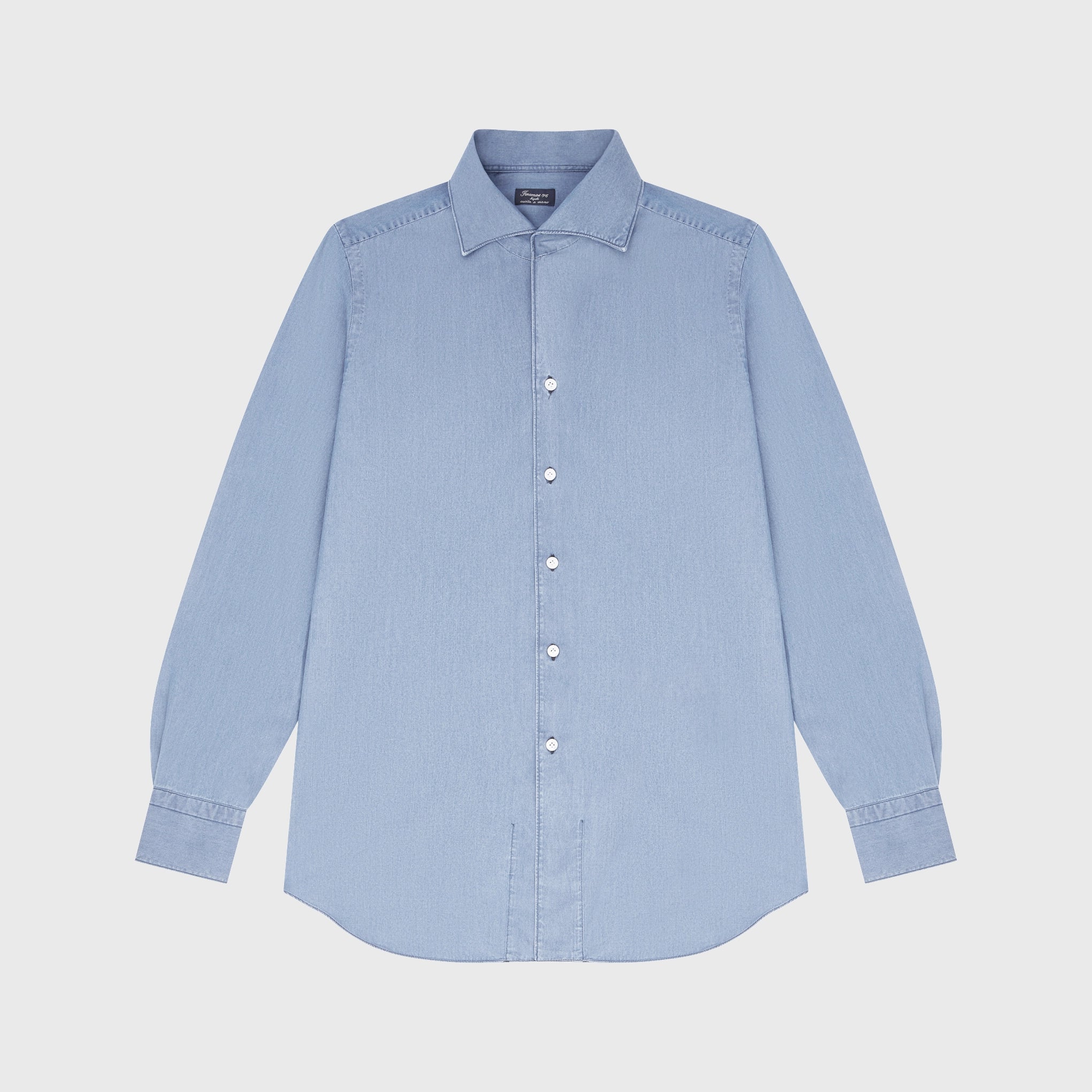 Napoli shirt regular classic fit cotton denim super bleach