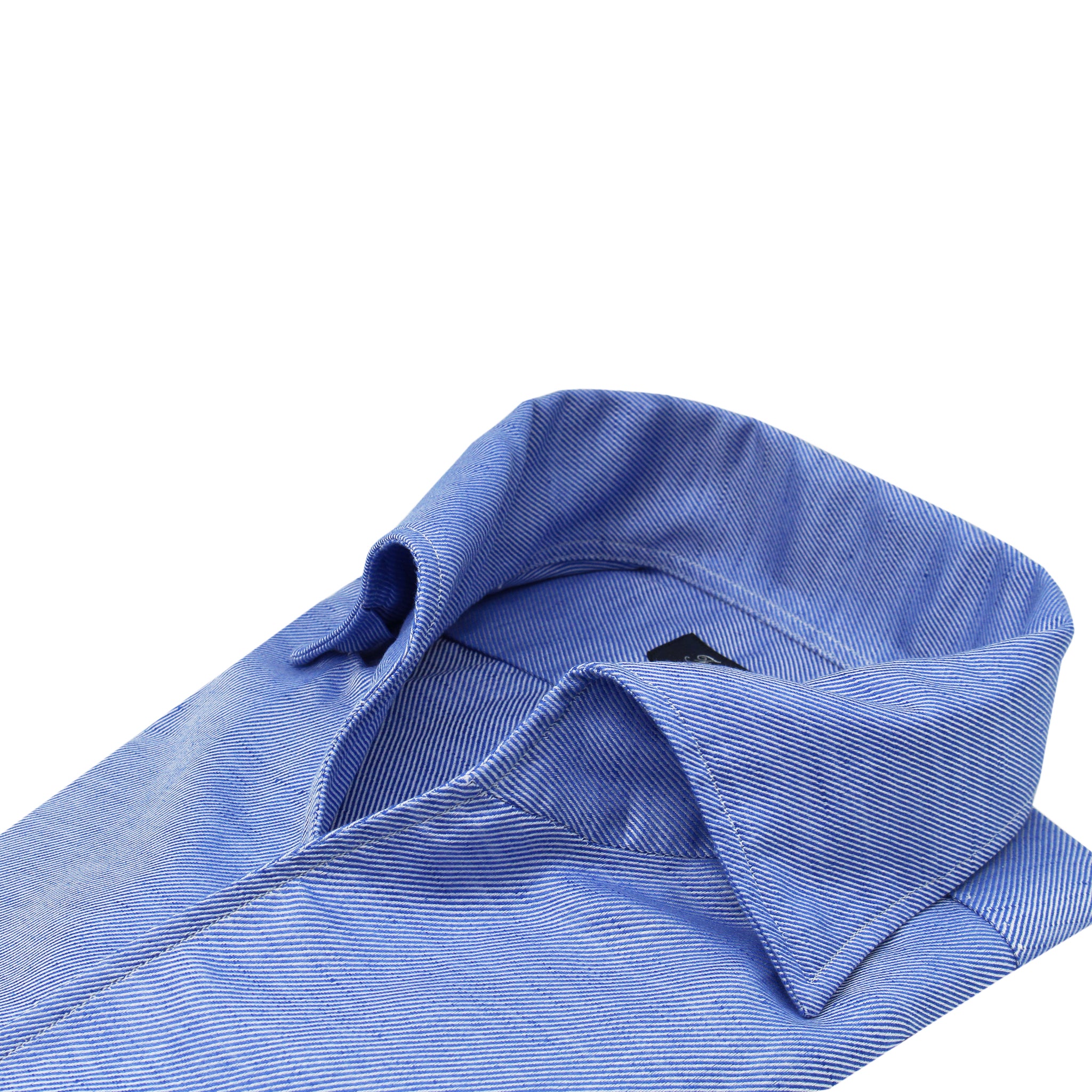 Camicia classica regular collo Napoli Ustica cotone e lino. Tessuto Carlo Riva