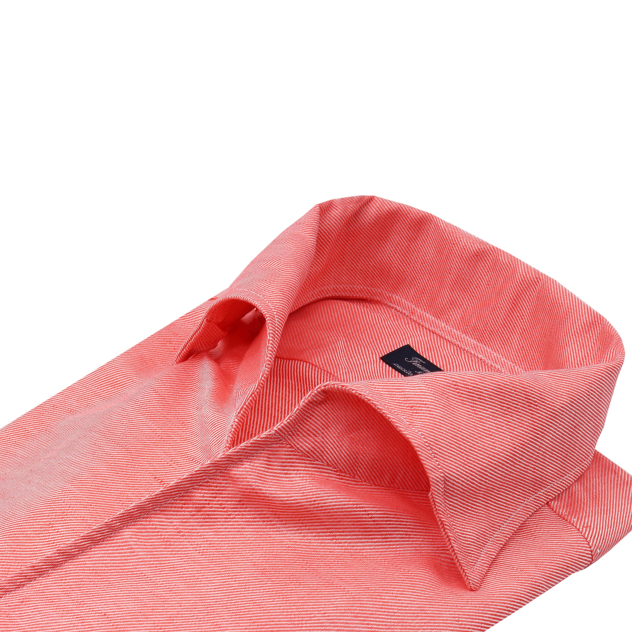 Camicia classica regular collo Napoli Ustica cotone e lino. Tessuto Carlo Riva