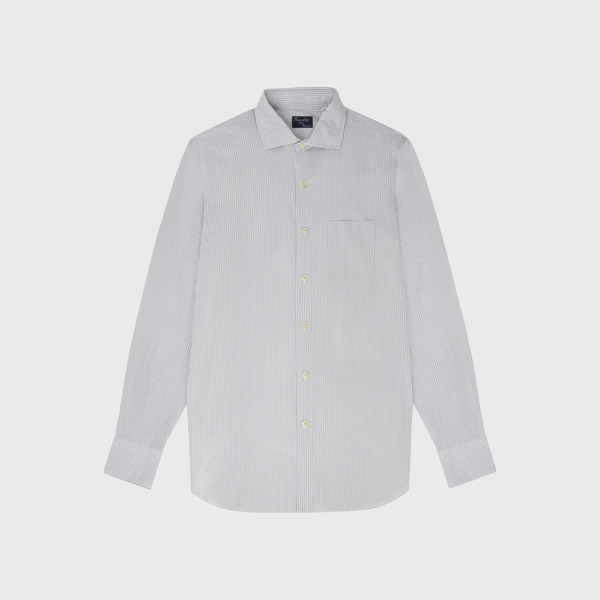 Napoli shirt regular fit cotton 180/2 zephyr stripe enzymed Zante collar