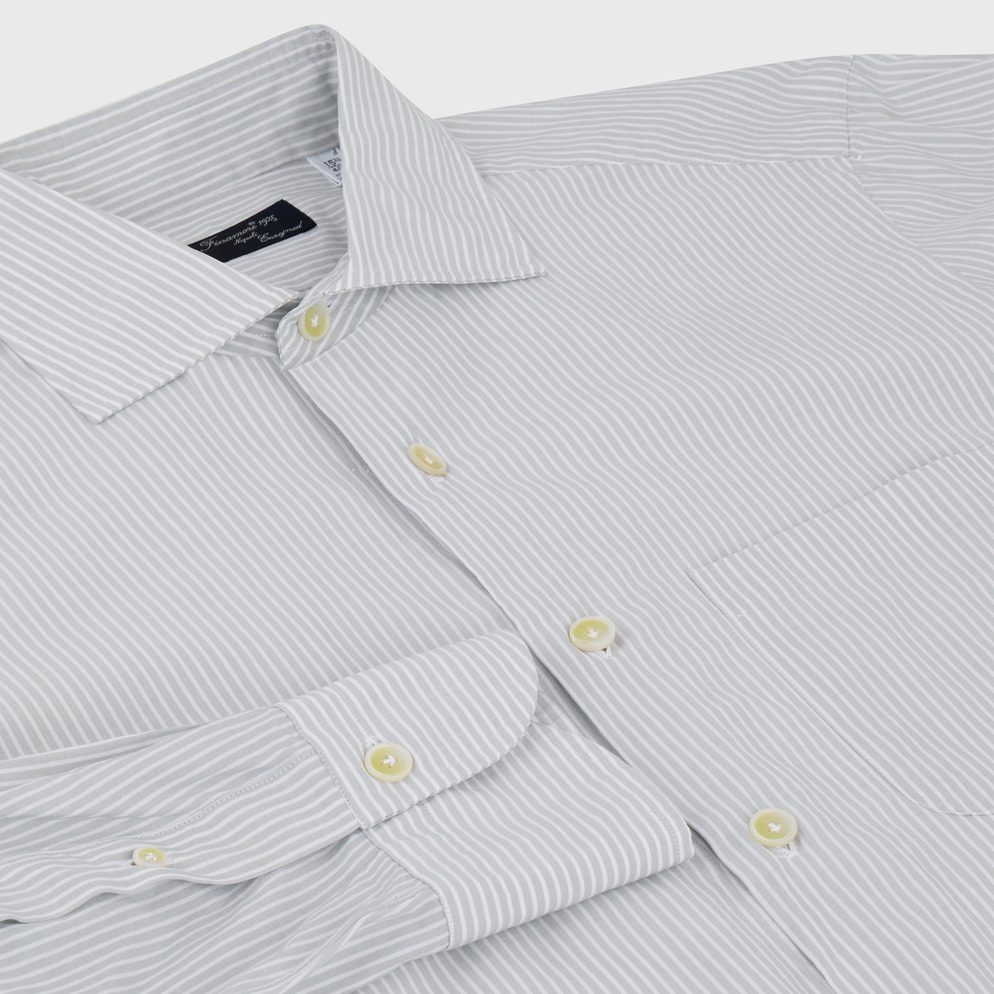 Napoli shirt regular fit cotton 180/2 zephyr stripe enzymed Zante collar