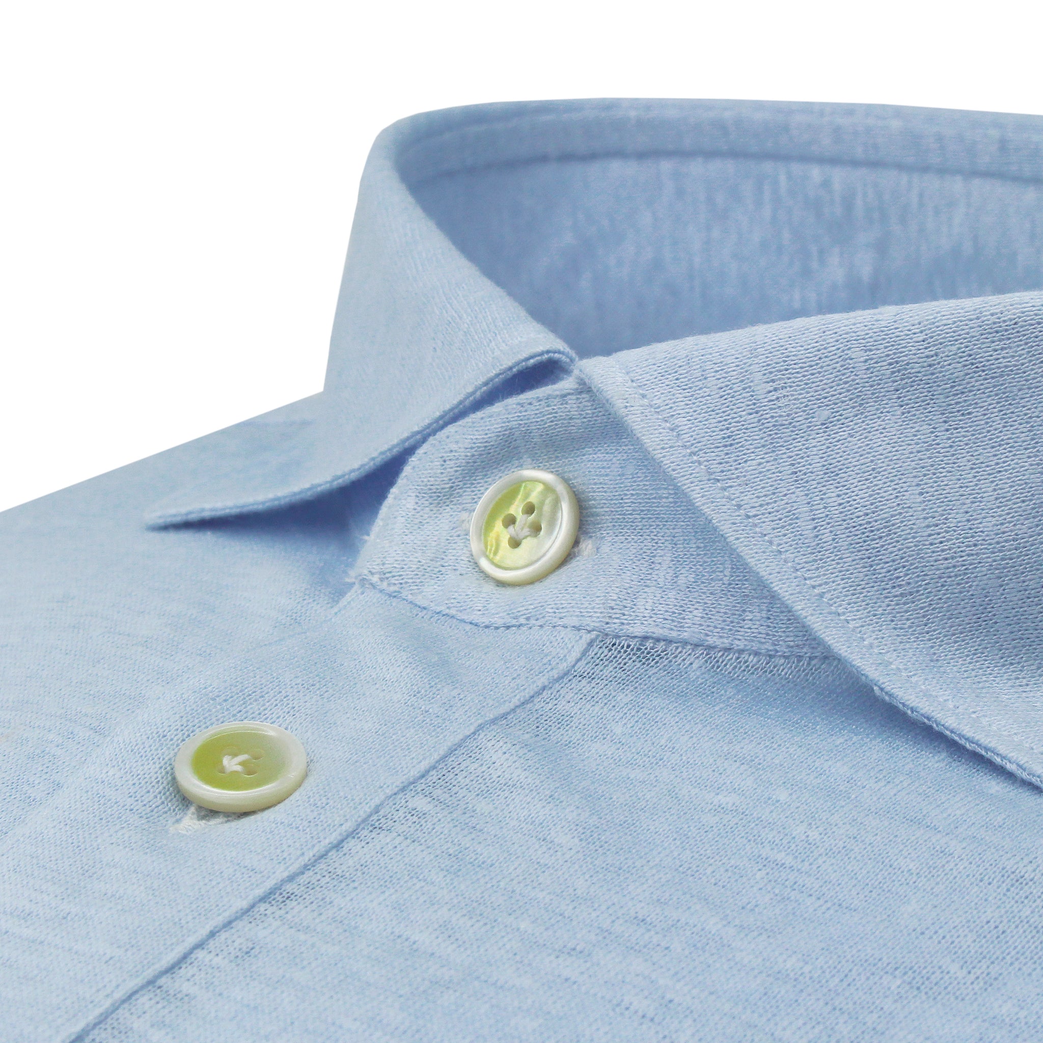 Orlando polo shirt in very light blue jersey linen