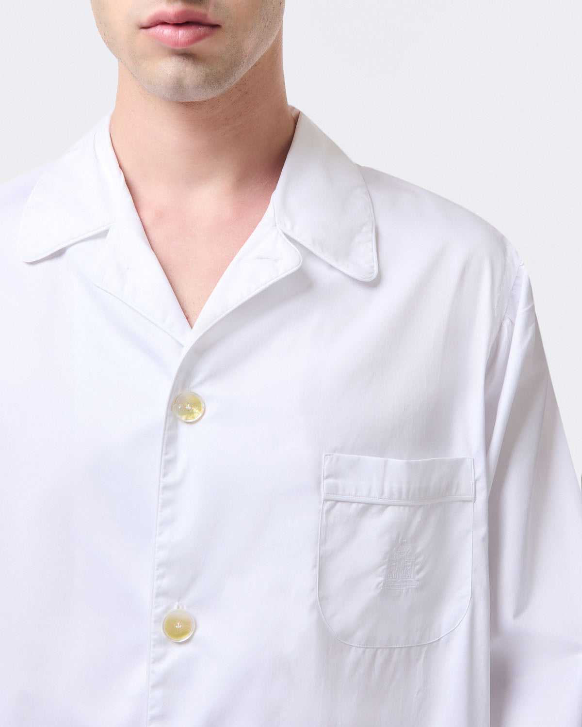 Ponente pajamas by Finamore in white Sea Island cotton