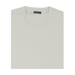 T-shirt bianco opaco in cotone Supima tinto in capo
