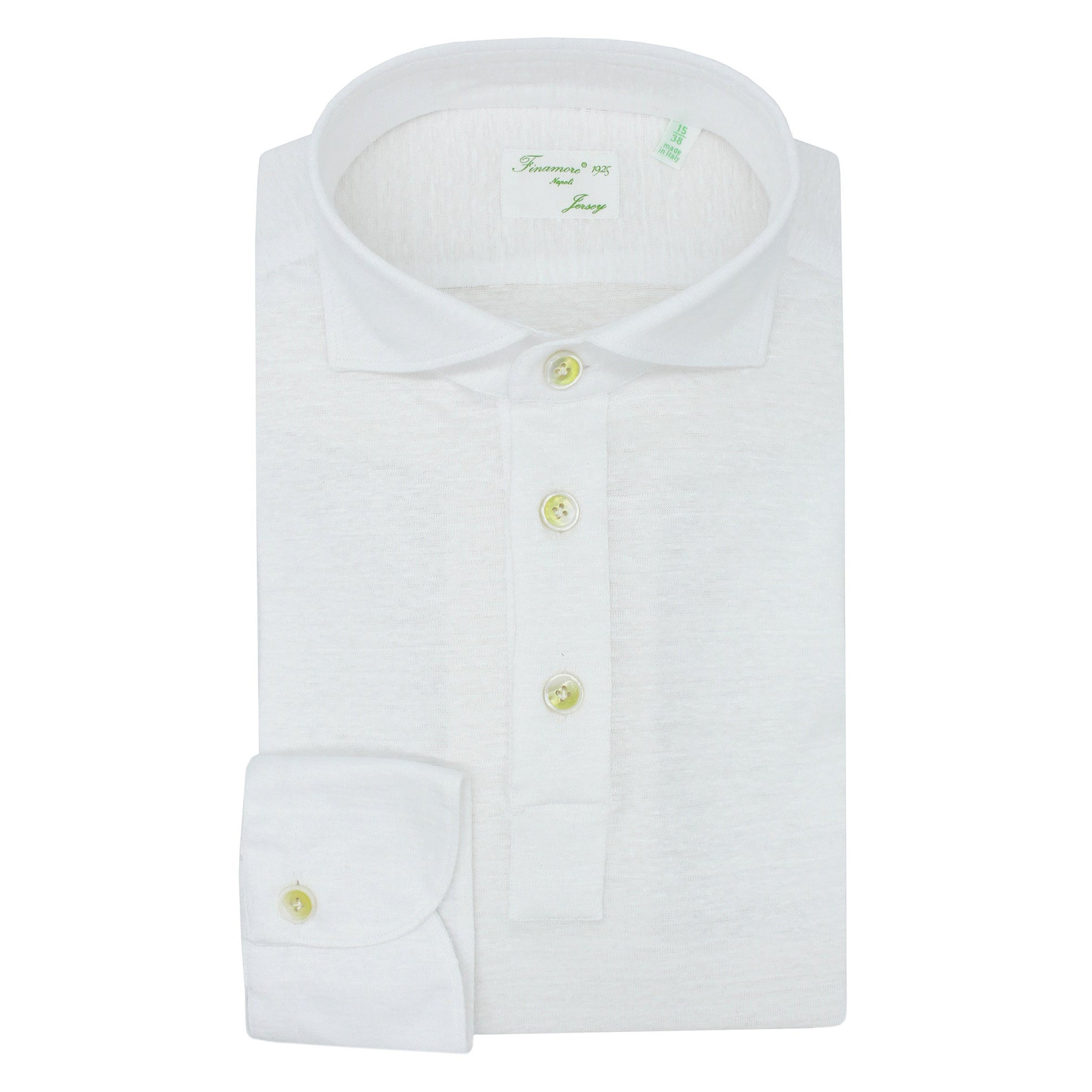 Polo shirt Finamore in white cotton jersey