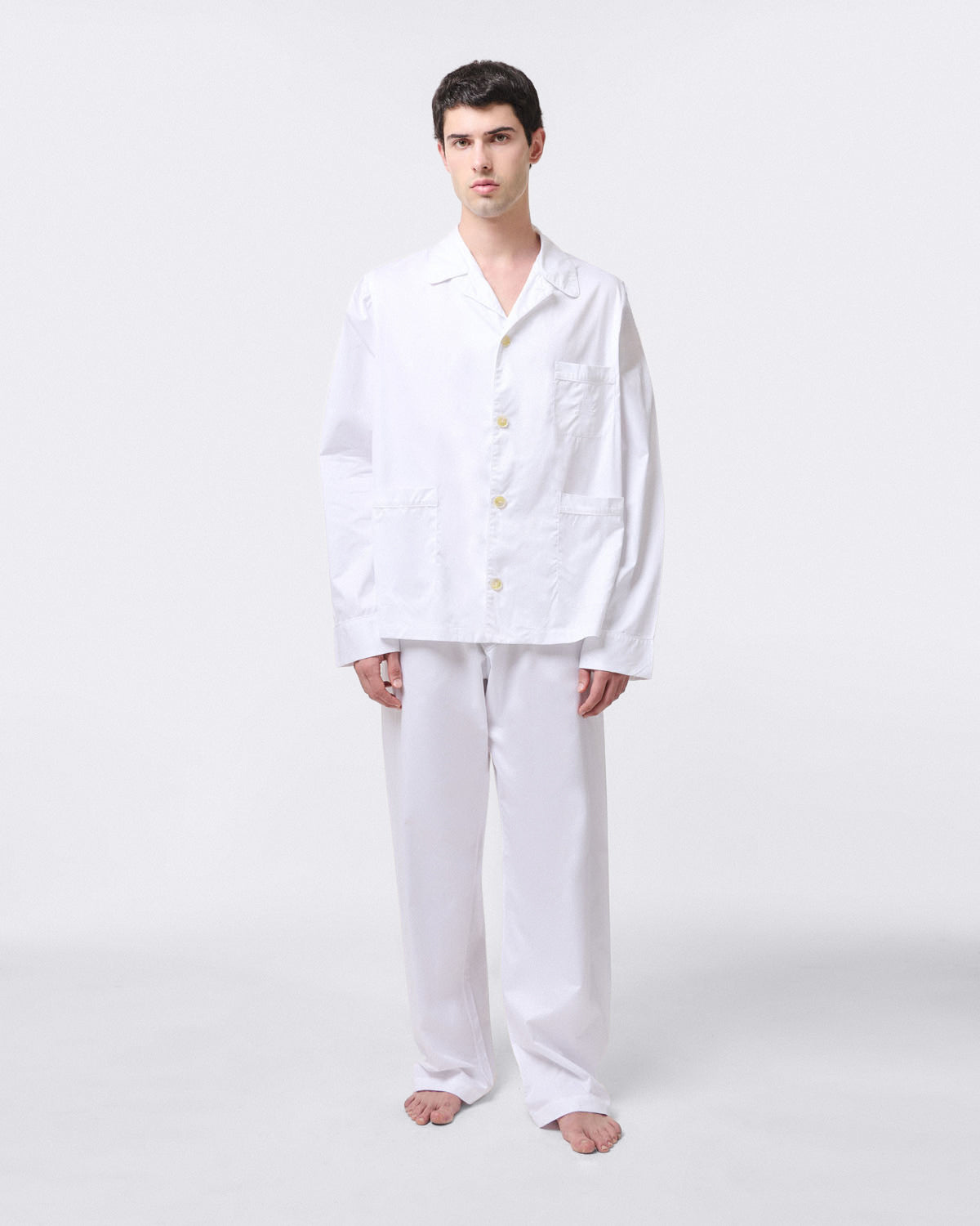 Ponente pajamas by Finamore in white Sea Island cotton