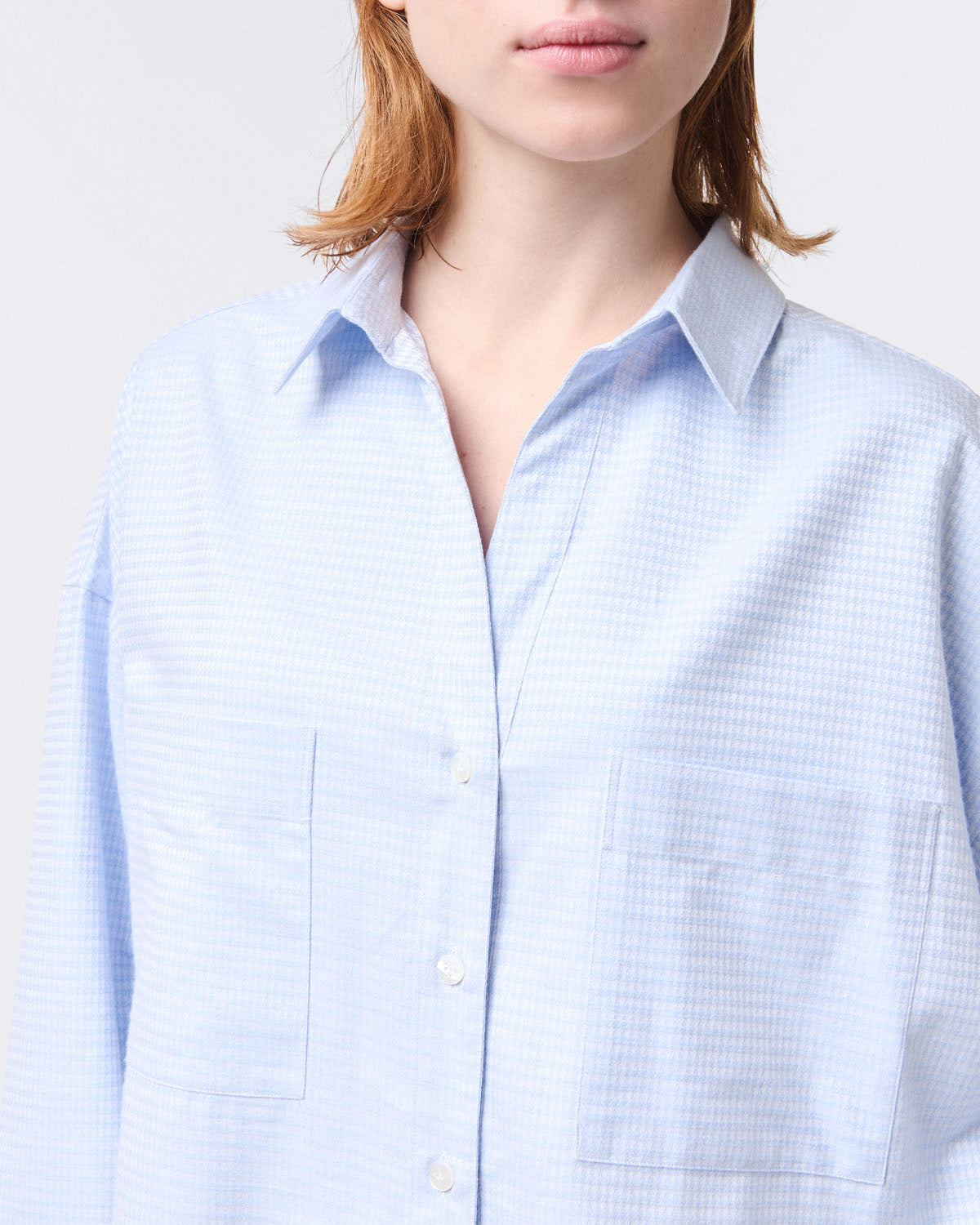 Camicia donna Sonia in cotone e seta. Tessuto Carlo Riva