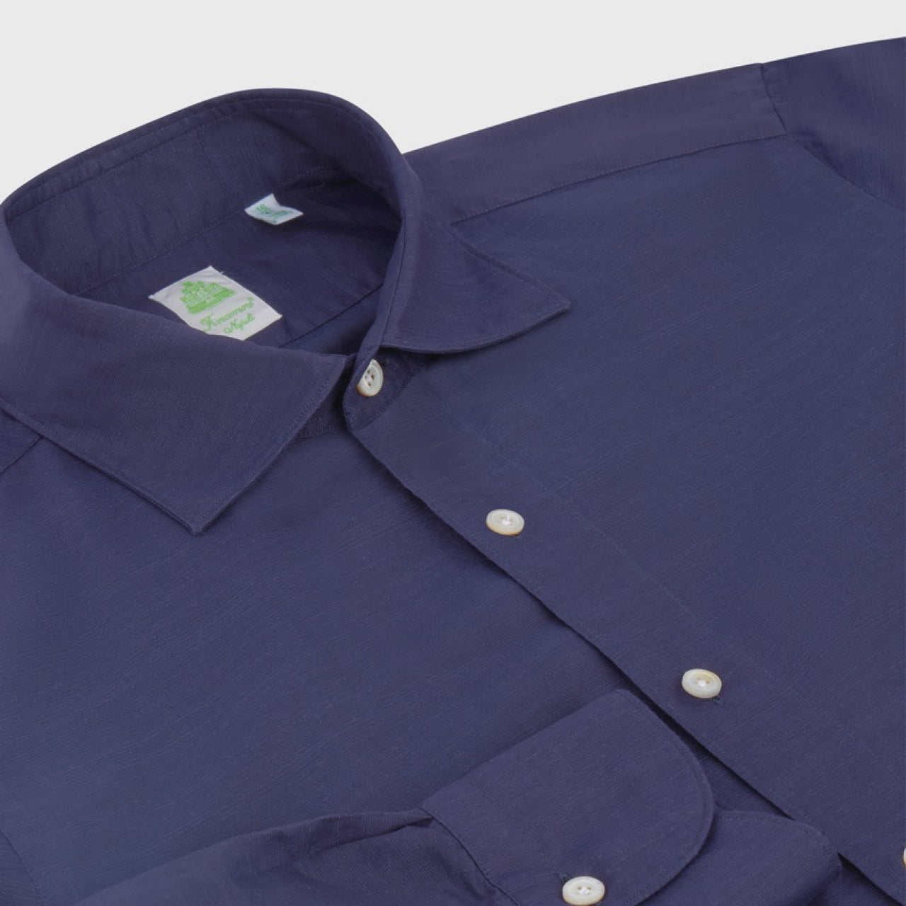 Tokyo sport shirt slim fit cotton linen Luigi collar