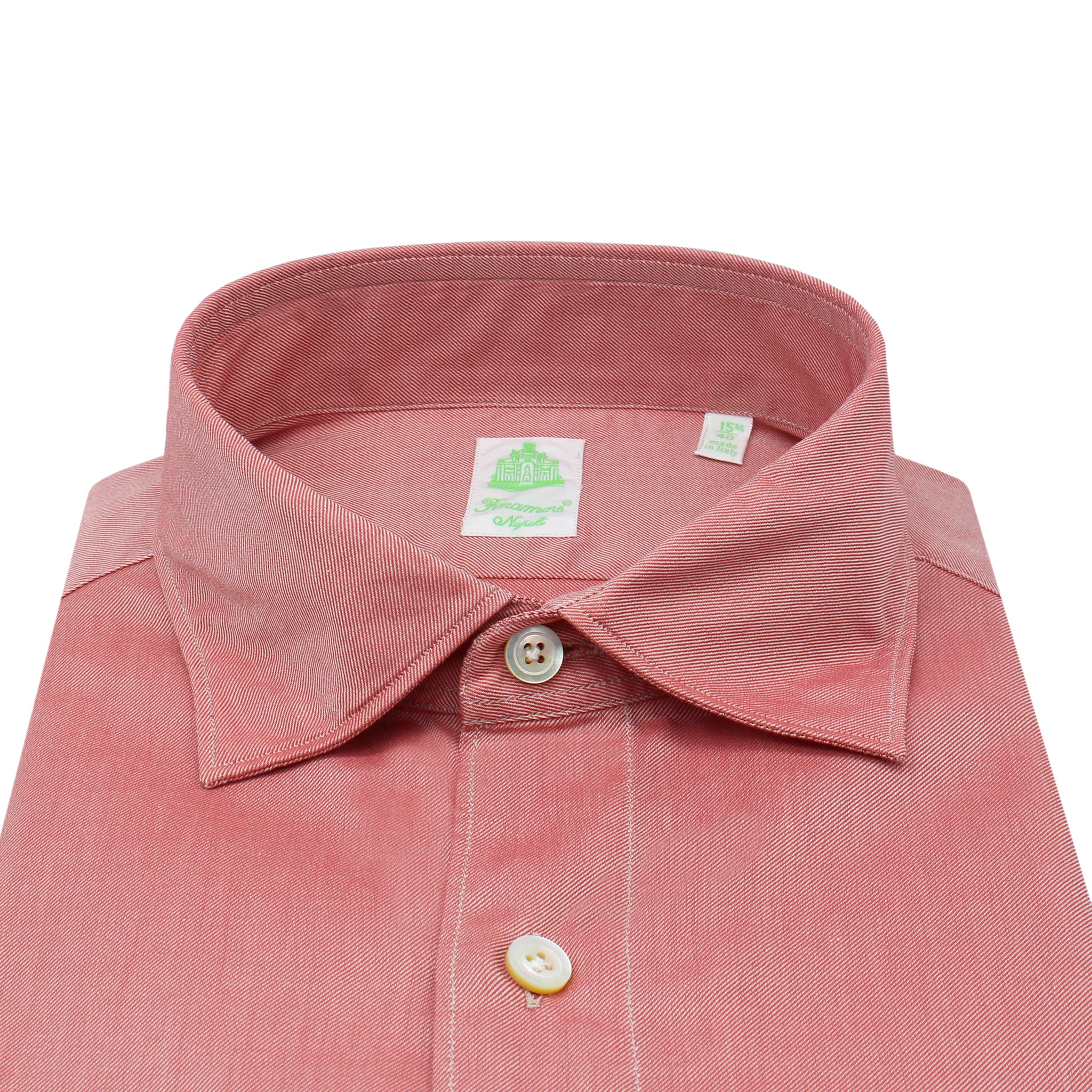 Camicia sportiva Tokyo in twill di cotone rosso o grigio