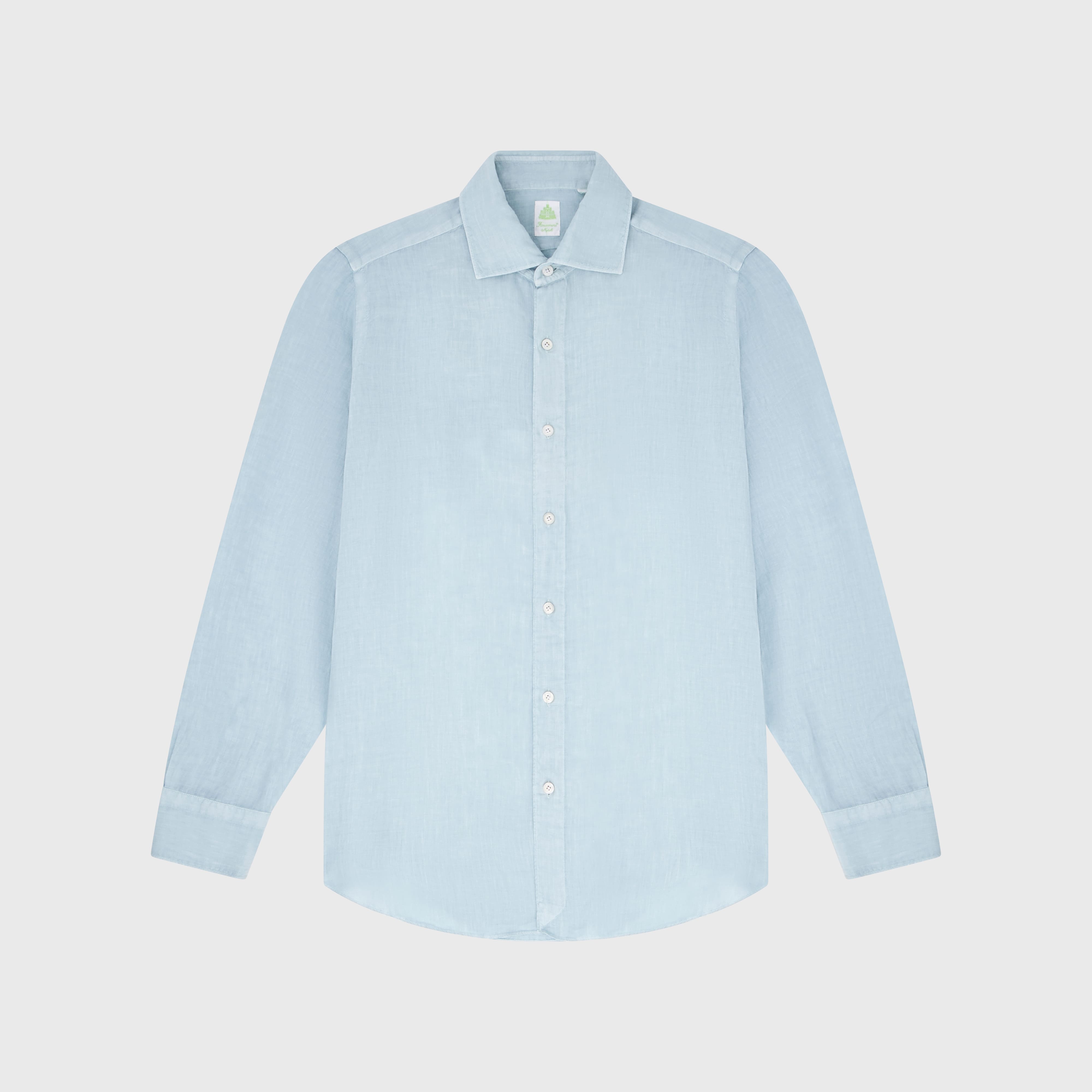 Tokyo sport shirt slim fit linen garment dyed Luigi collar