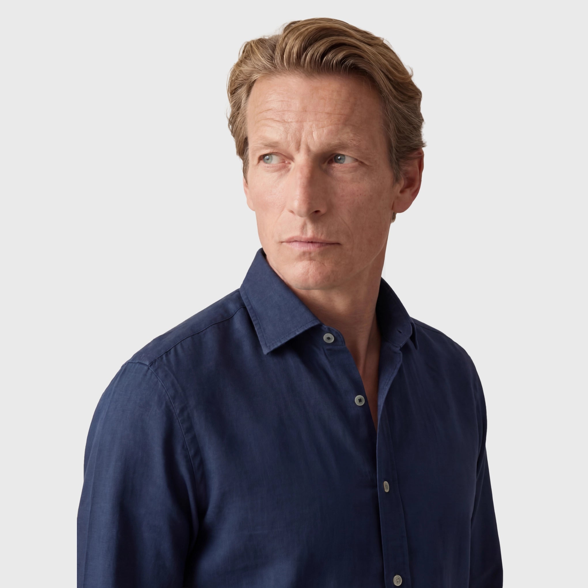 Tokyo sport shirt slim fit linen Luigi collar