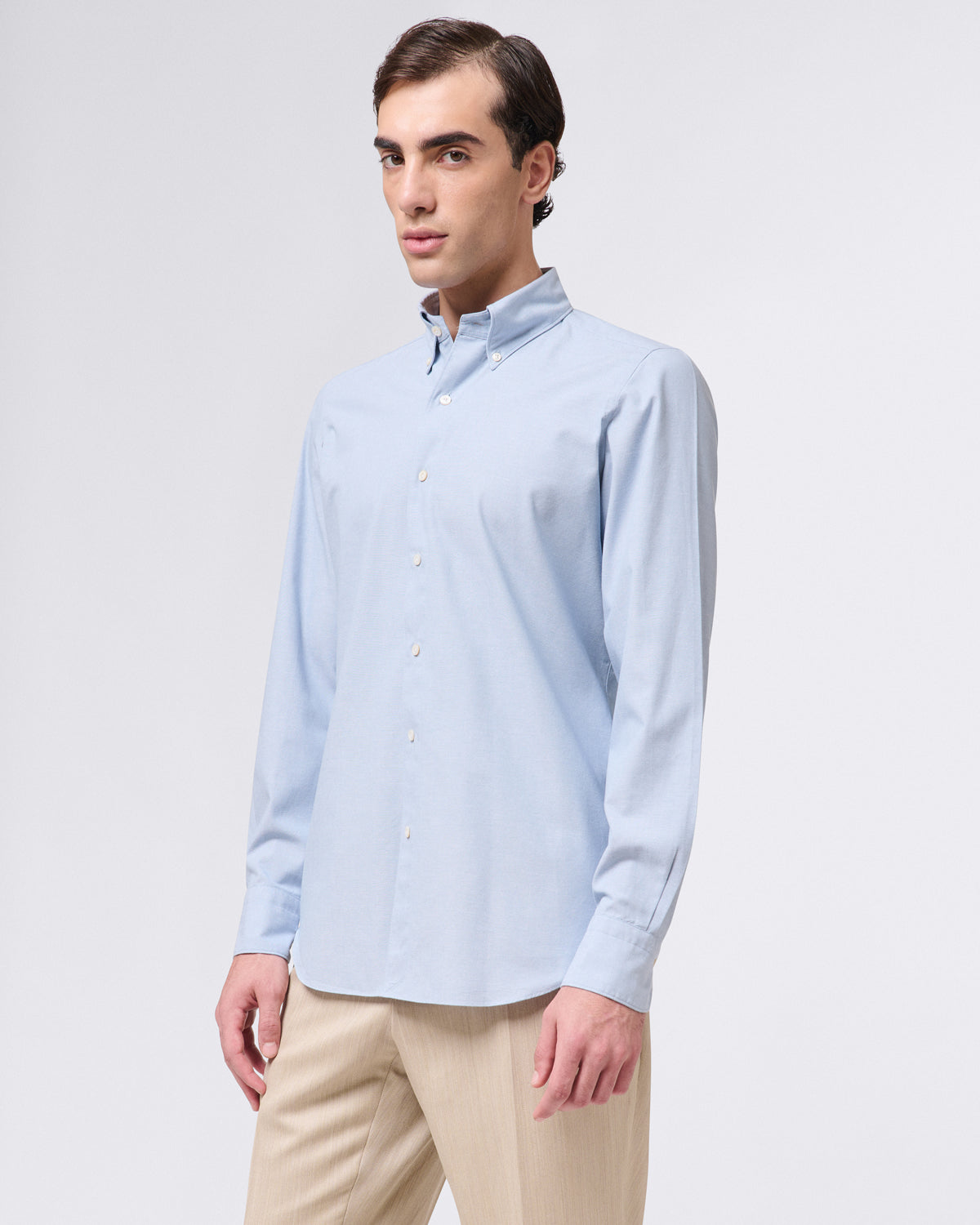 Tokyo slim fit sports shirt in Original Chambray cotton fabric
