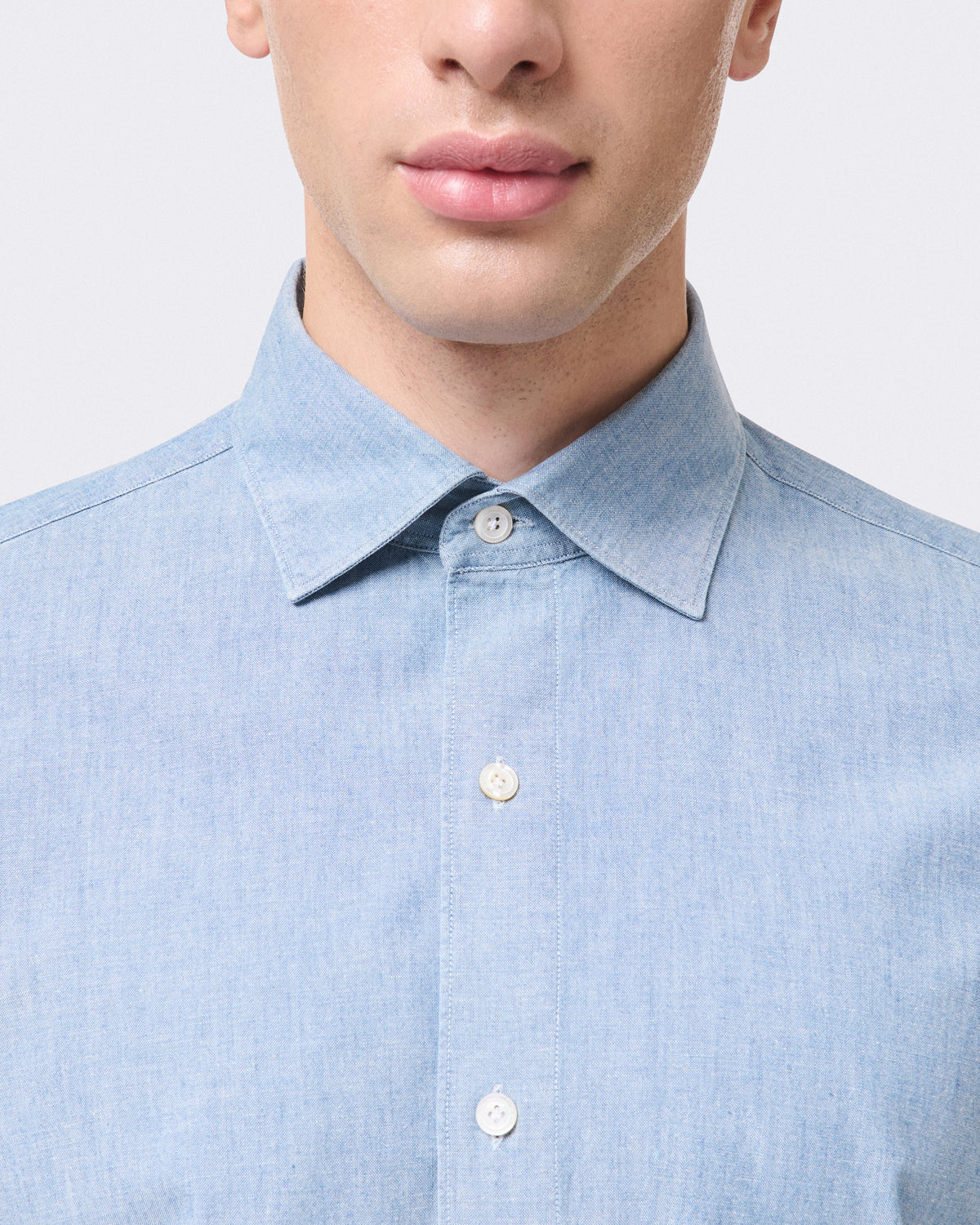 Tokyo slim sport shirt in original chambray denim fabric