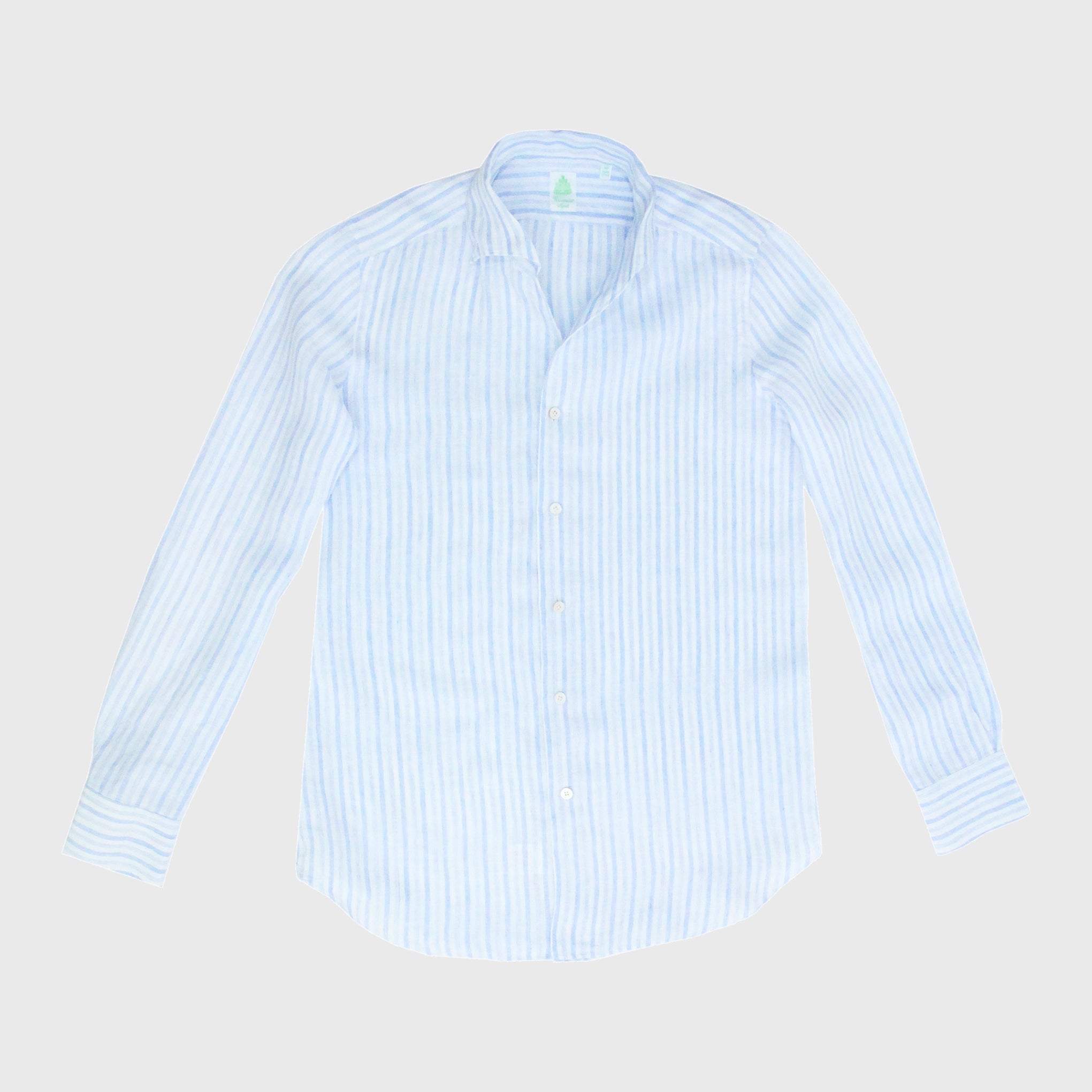 Ustica sport shirt slim fit linen stripe Ustica collar