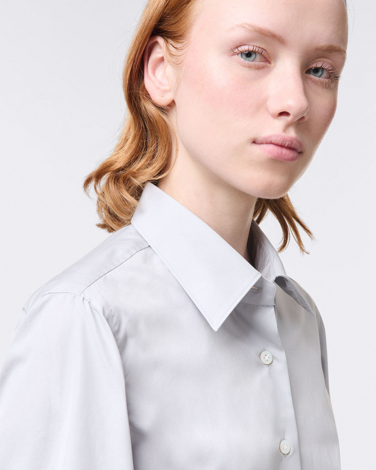 Vanessa women's cotton shirt with puffed cuffs