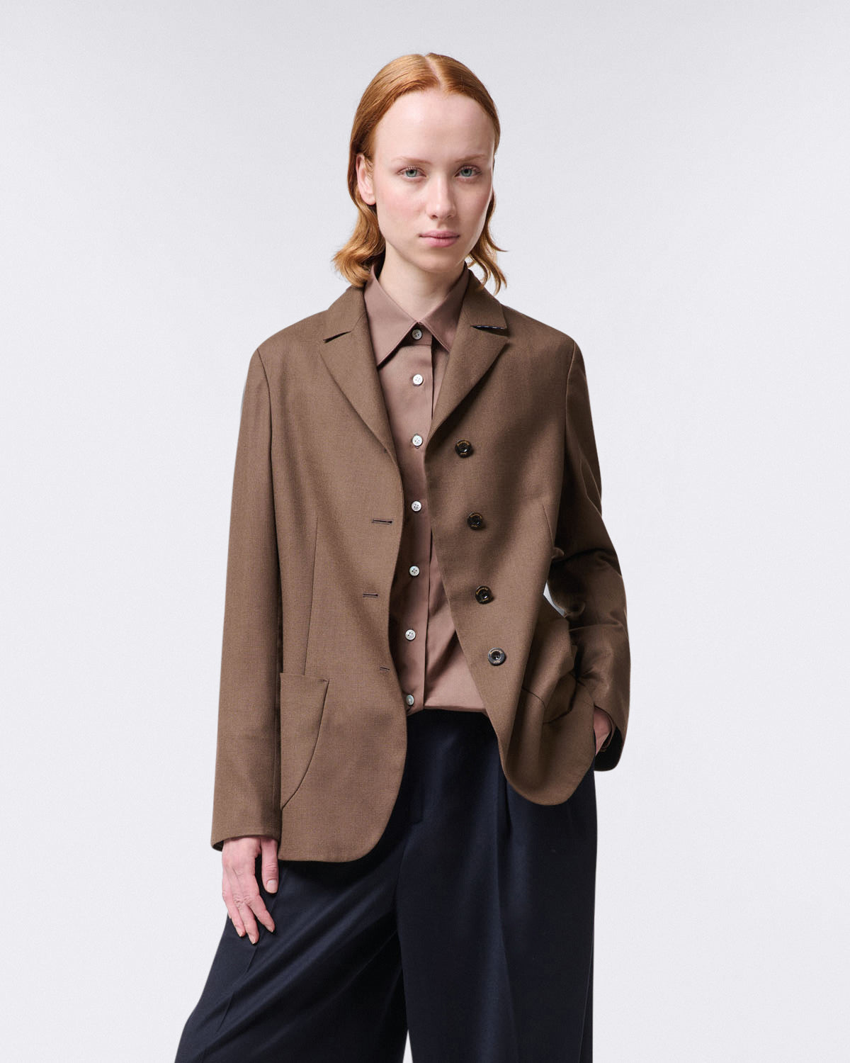 Vanessa women's cotton shirt with puffed cuffs